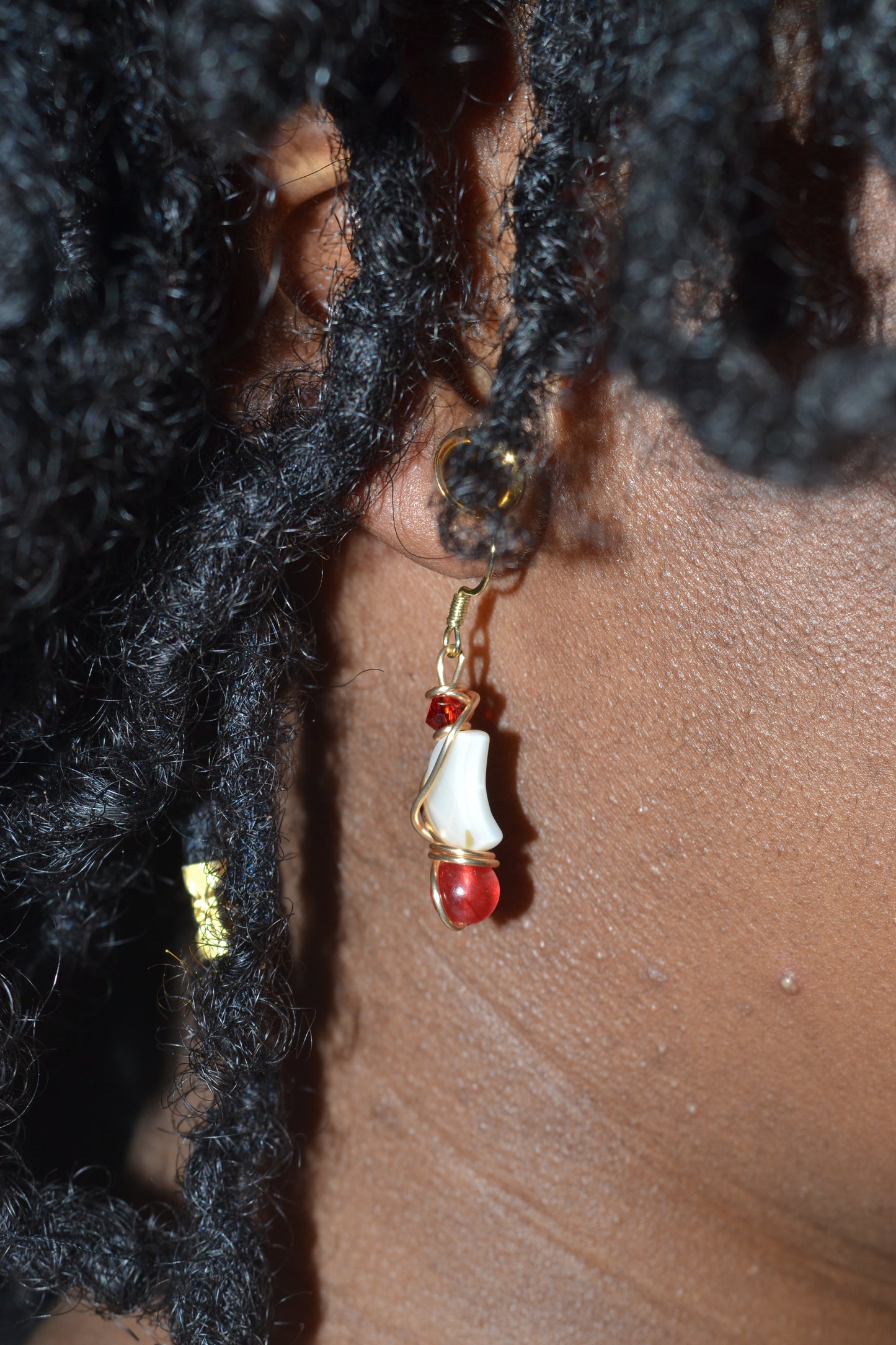 Cherry Quartz & Mother of Pearl Moon Jewelry Set – For Confidence & Radiant Power