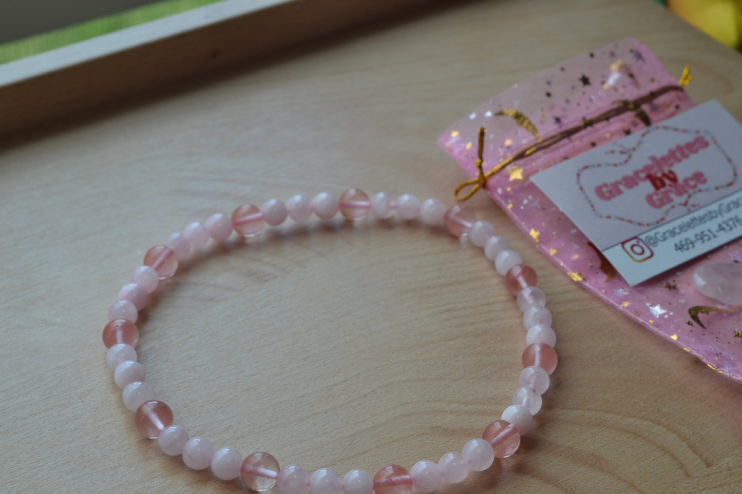 Cherry Quartz & Rose Quartz Set with Choker, Bracelet, Earrings, Necklace