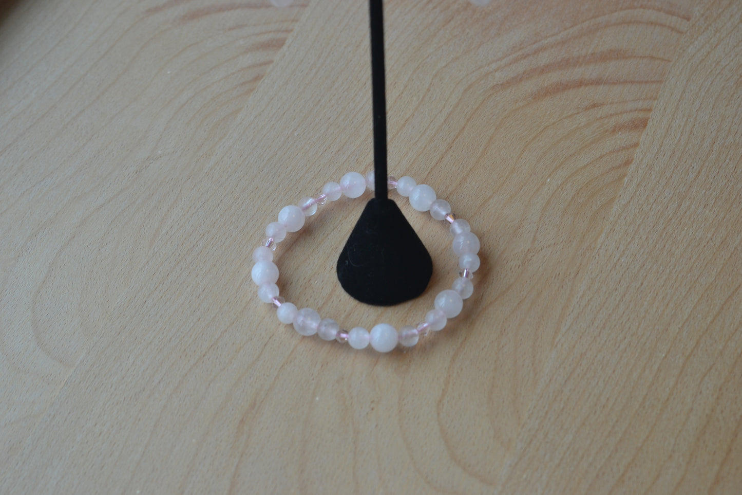 Rose Gold Rose Quartz Heart Earrings & Bracelet Set – Love & Sweetness