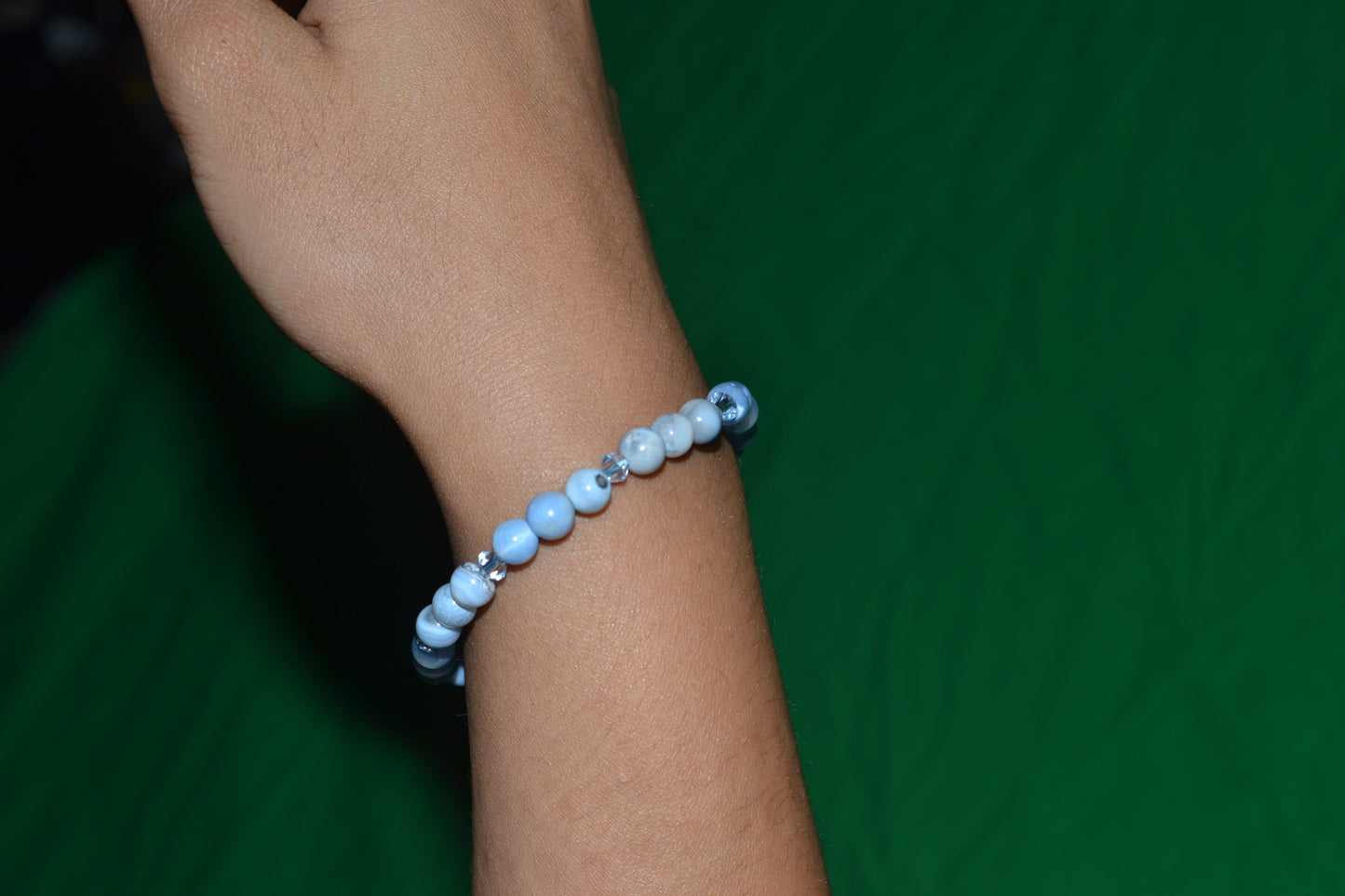 Blue Lace Agate Bracelet – Feminine Flow & Soft Clarity