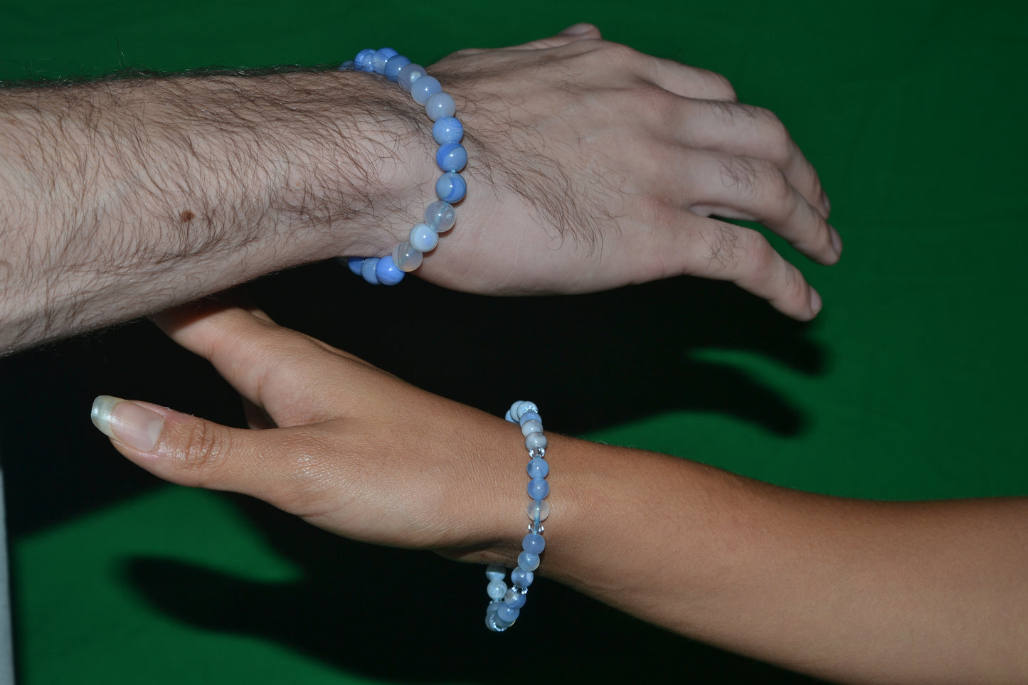 Blue Lace Agate Bracelet – Gentle Masculine Energy & Emotional Clarity
