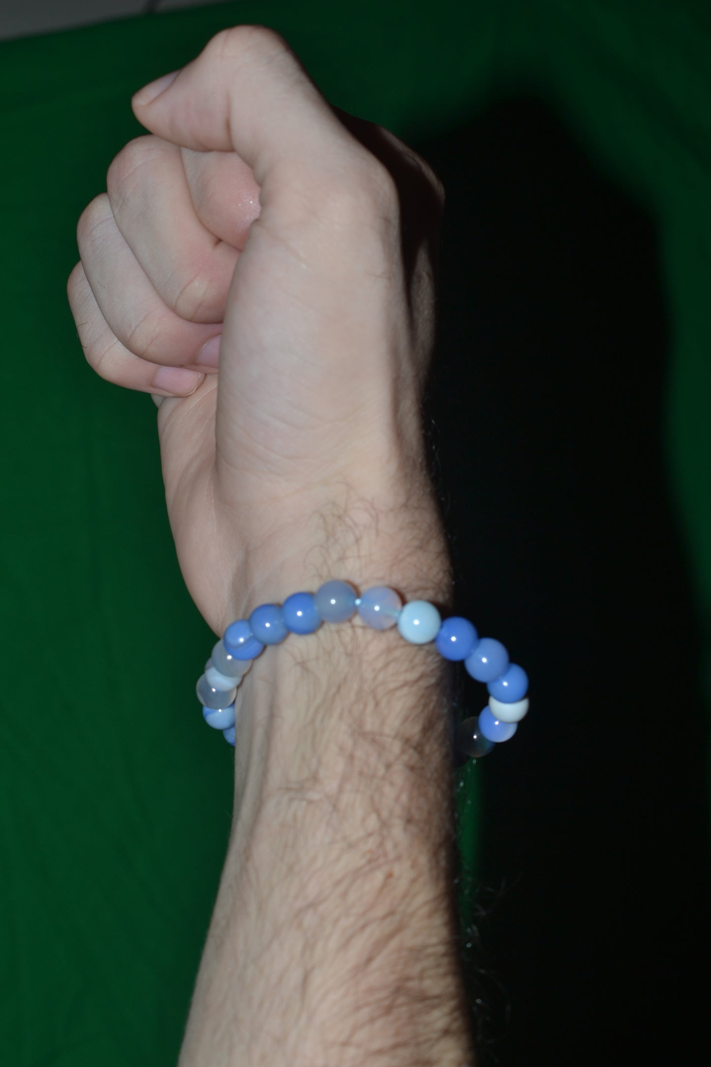 Blue Lace Agate Bracelet – Gentle Masculine Energy & Emotional Clarity