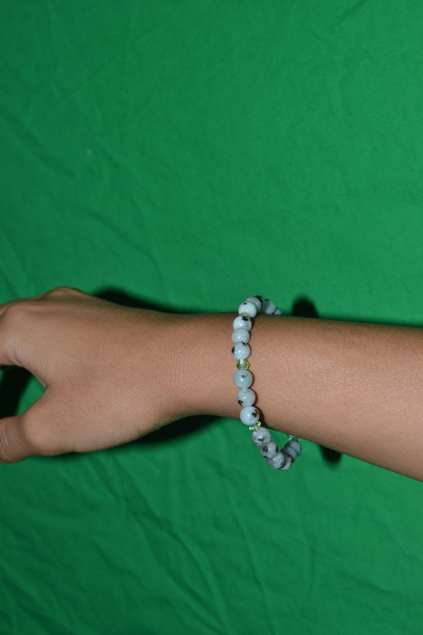 Green Sesame Jasper Bracelet – Subtle Earthy Elegance