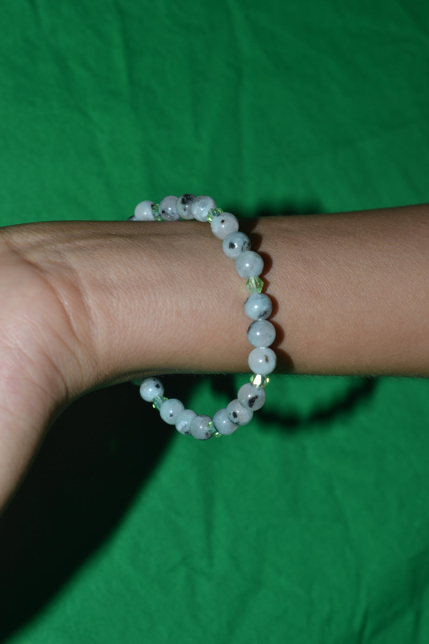 Green Sesame Jasper Bracelet – Subtle Earthy Elegance