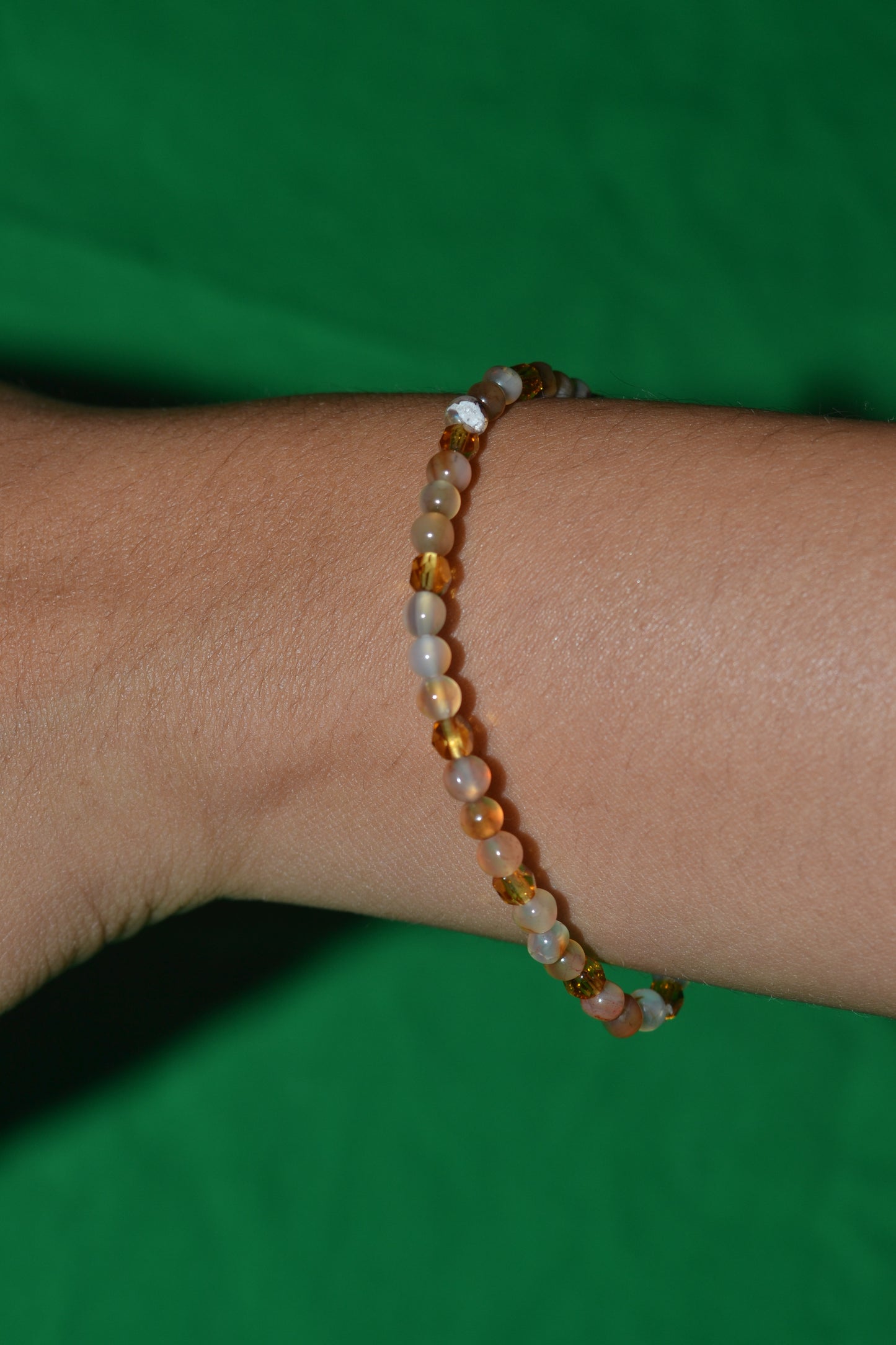 Amber & Agate Choker + Bracelet Set – Gentle Grounding, Warmth & Protection