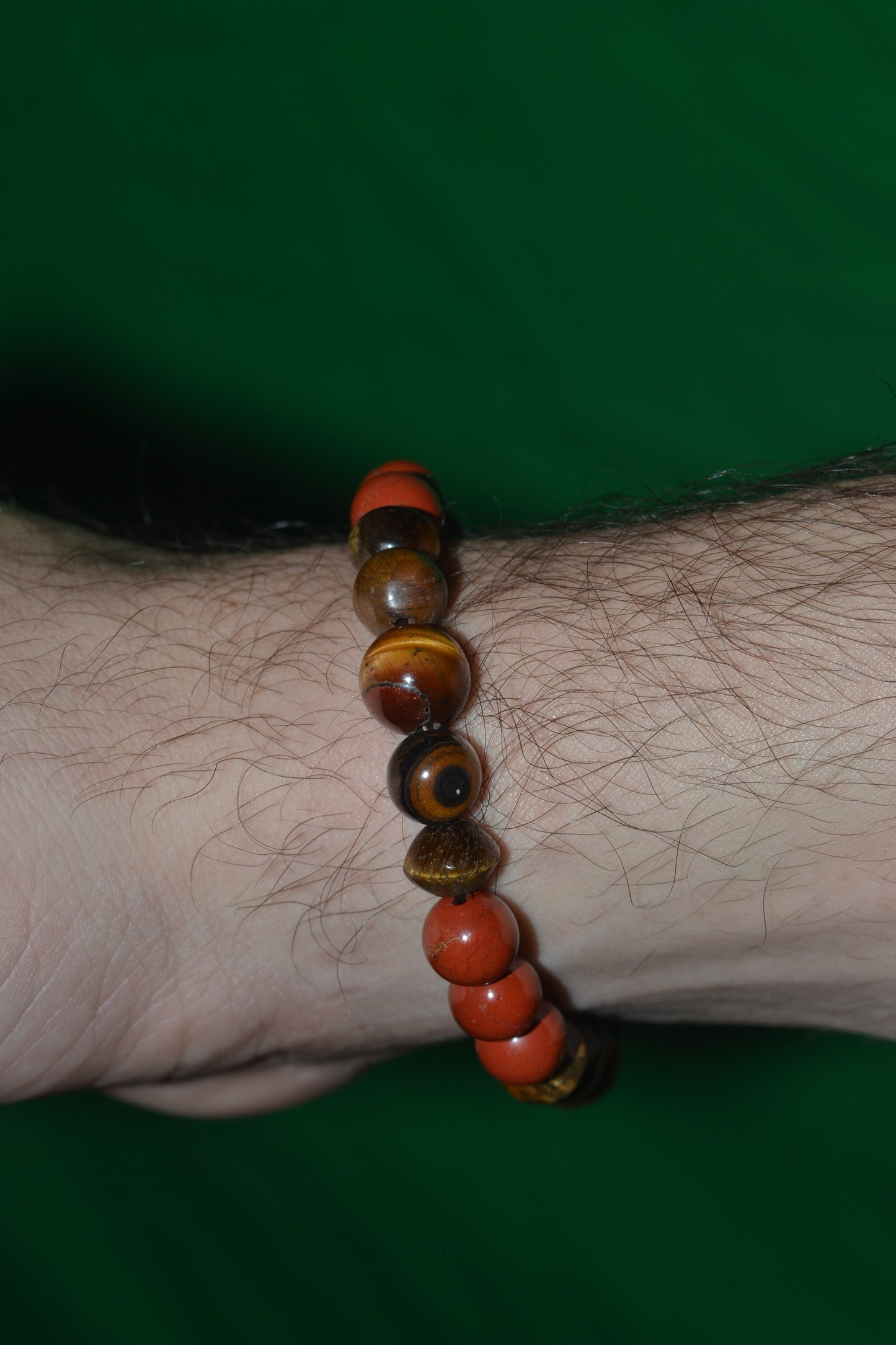 Red Jasper & Yellow Tiger’s Eye Bracelet – Grounded Masculine Energy & Courage