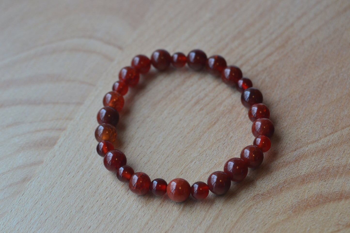 Fire Agate & Carnelian Bracelet – Grounding Masculine Energy & Vitality