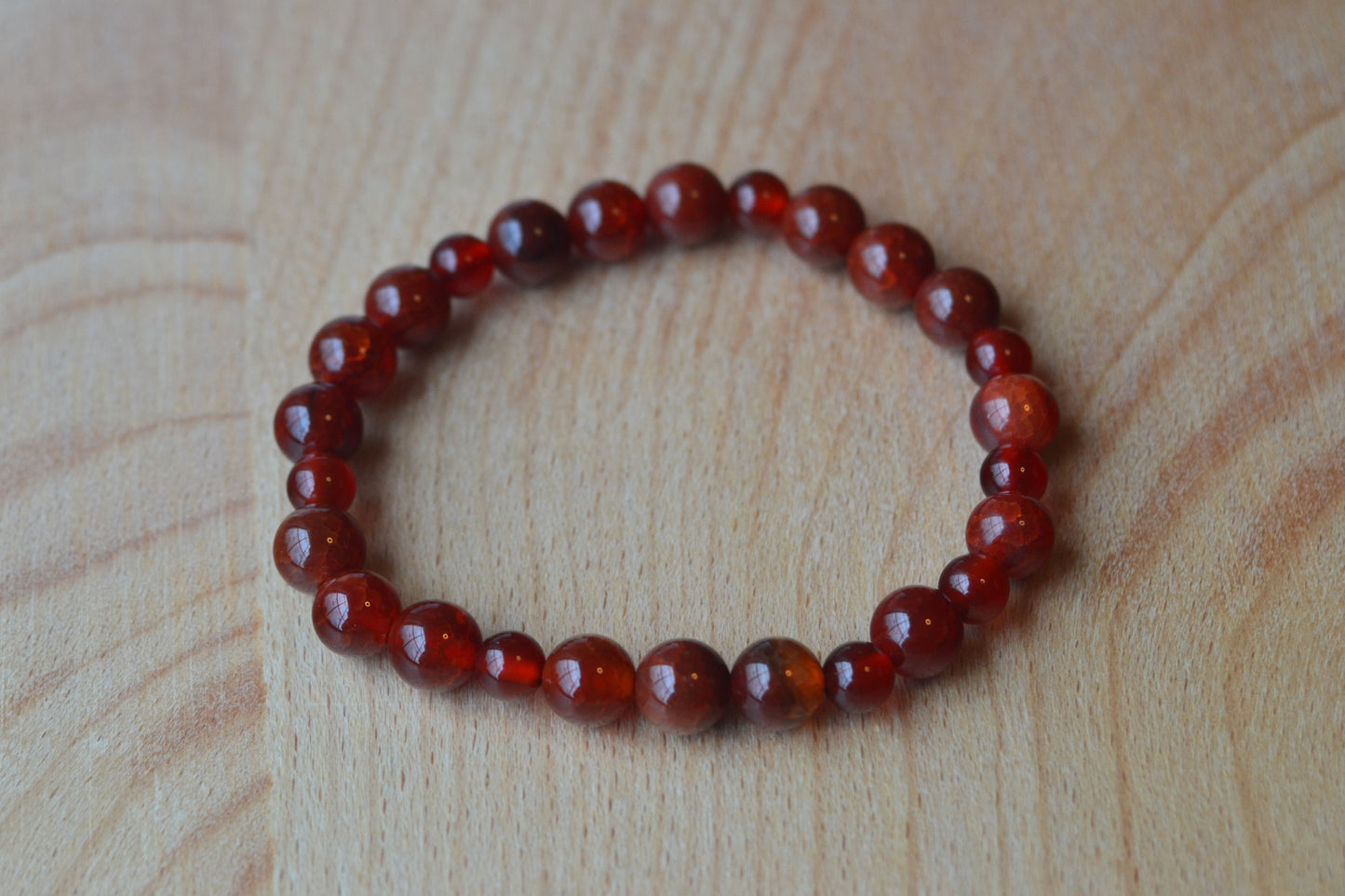 Fire Agate & Carnelian Bracelet – Grounding Masculine Energy & Vitality