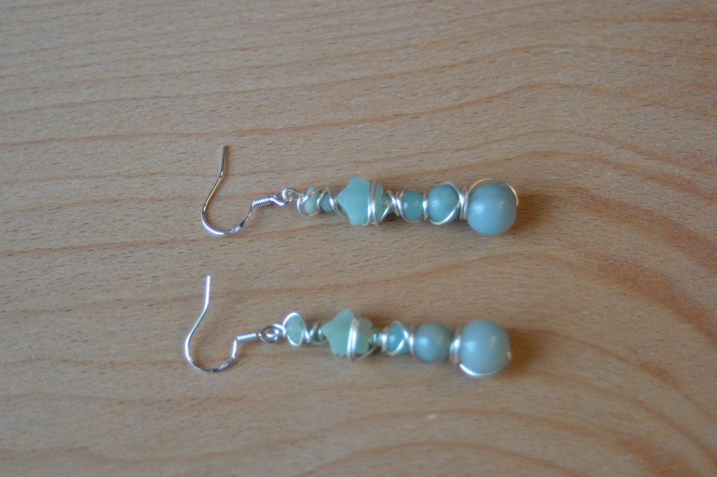Amazonite star earrings