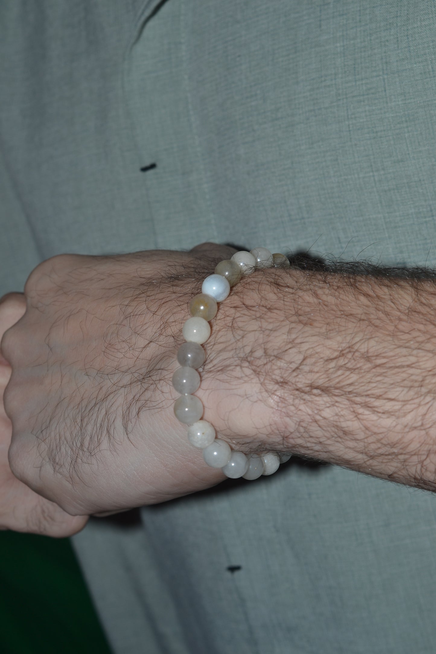 Milky Quartz, Calcite & Agate Bracelet – Gentle Healing, Clarity & Emotional Balance