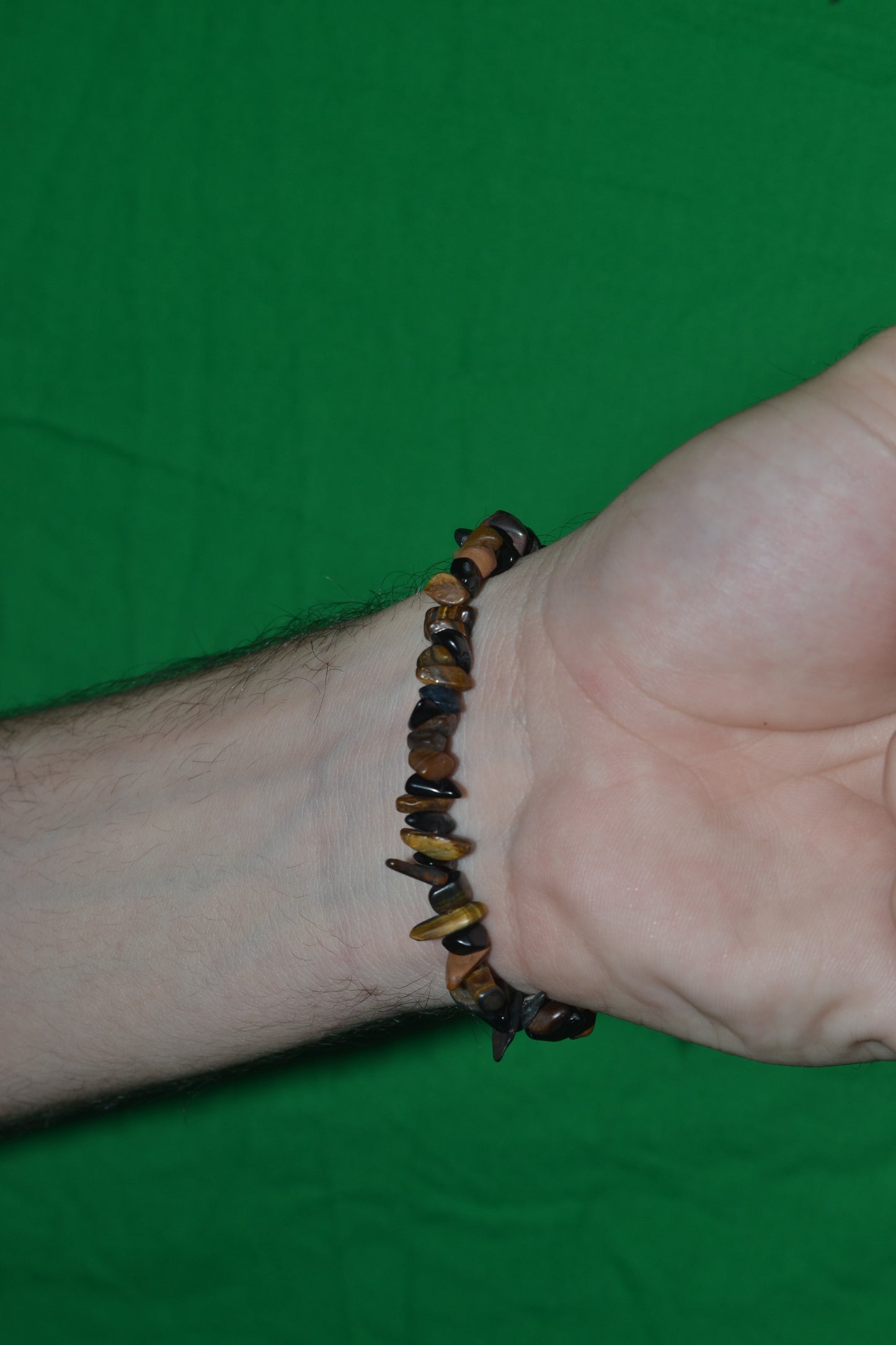 Raw Onyx & Tiger’s Eye Chip Bracelet – Protection, Power & Grounded Strength