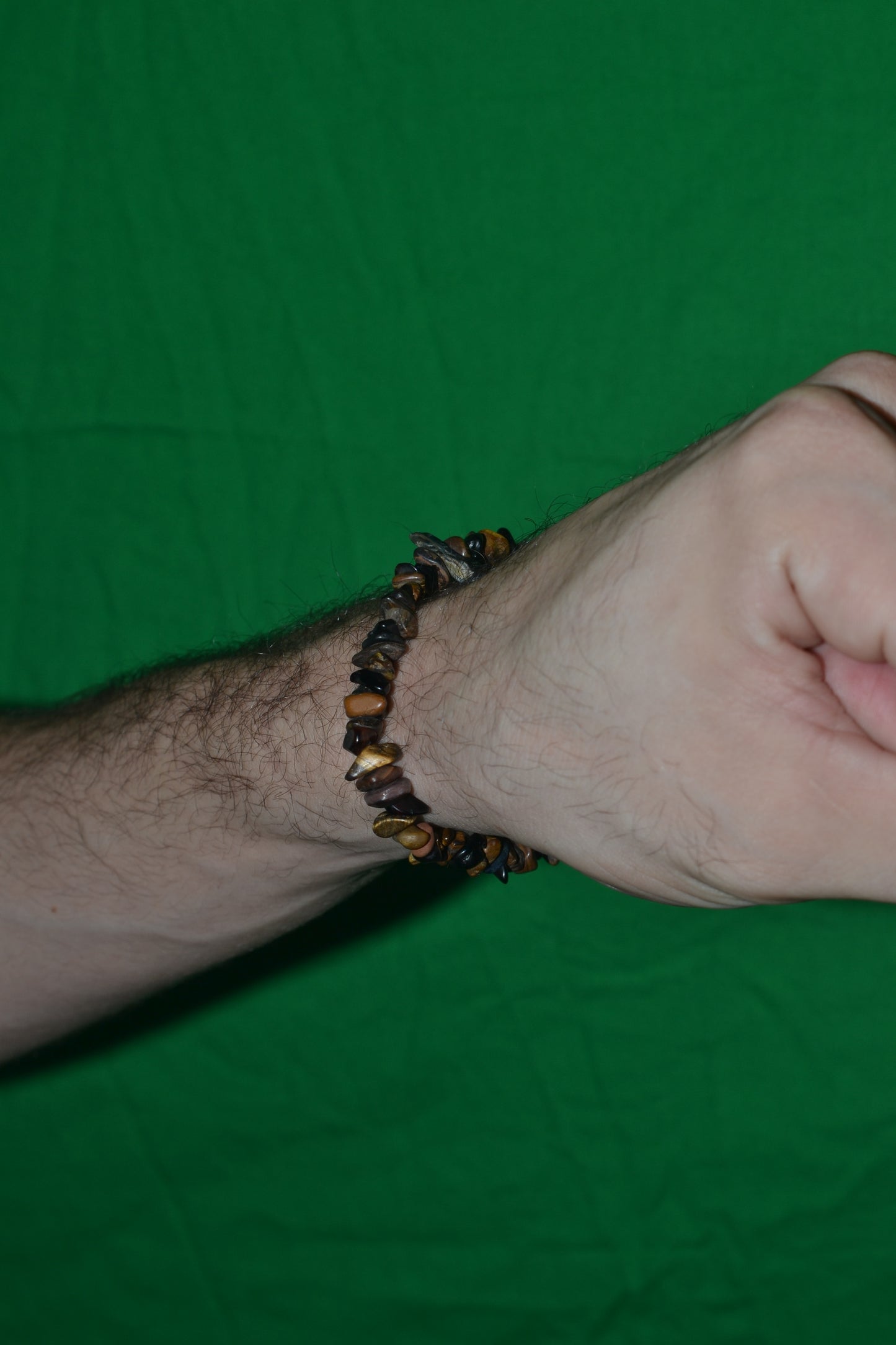 Raw Onyx & Tiger’s Eye Chip Bracelet – Protection, Power & Grounded Strength