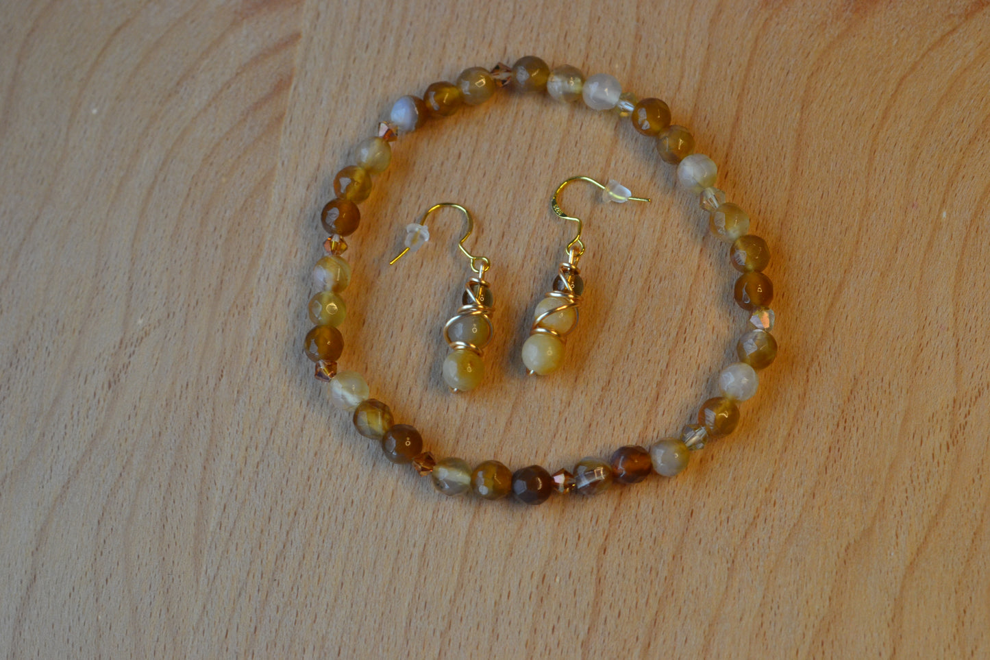 Yellow Jade & Smoky Quartz Jewelry Set – Radiant Feminine Energy & Empowered Joy