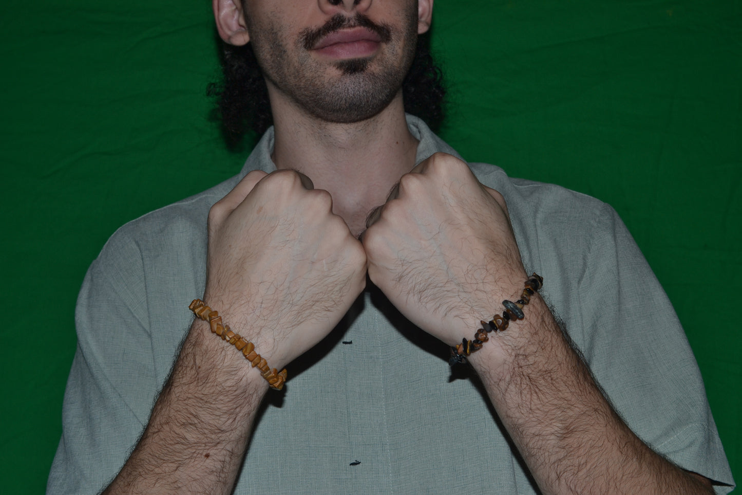 Wooden Jasper Chip Bead Bracelet – Grounding, Earth Energy & Inner Stability