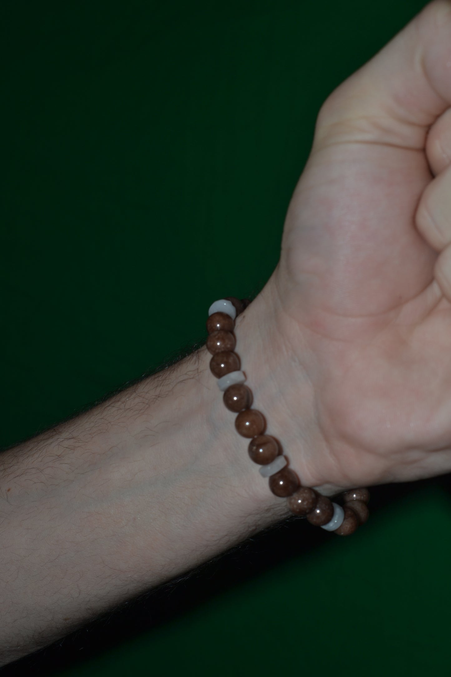 Chiastolite & Quartz Bracelet – Protection, Balance & Spiritual Clarity (6mm)