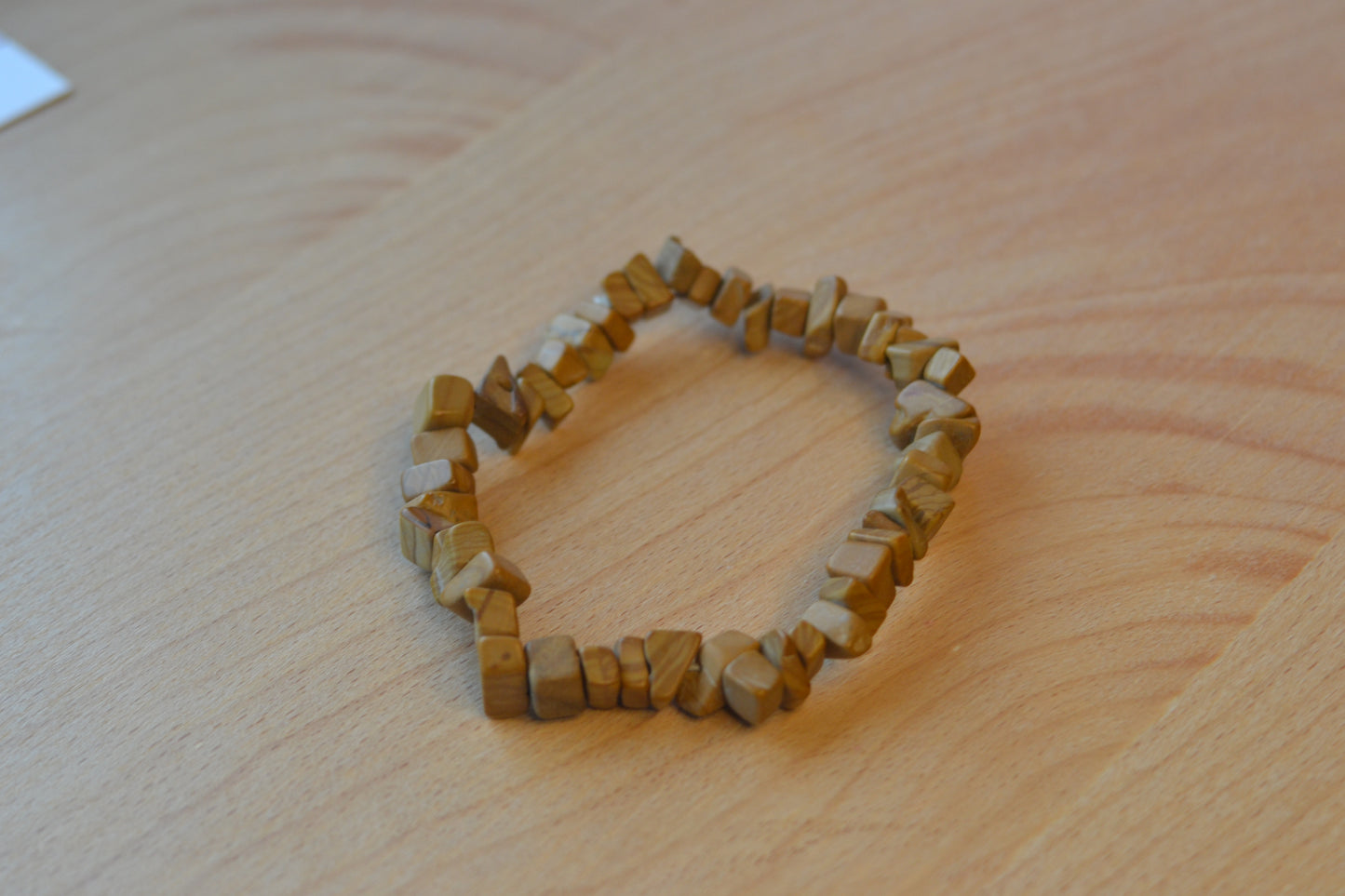 Wooden Jasper Chip Bead Bracelet – Grounding, Earth Energy & Inner Stability