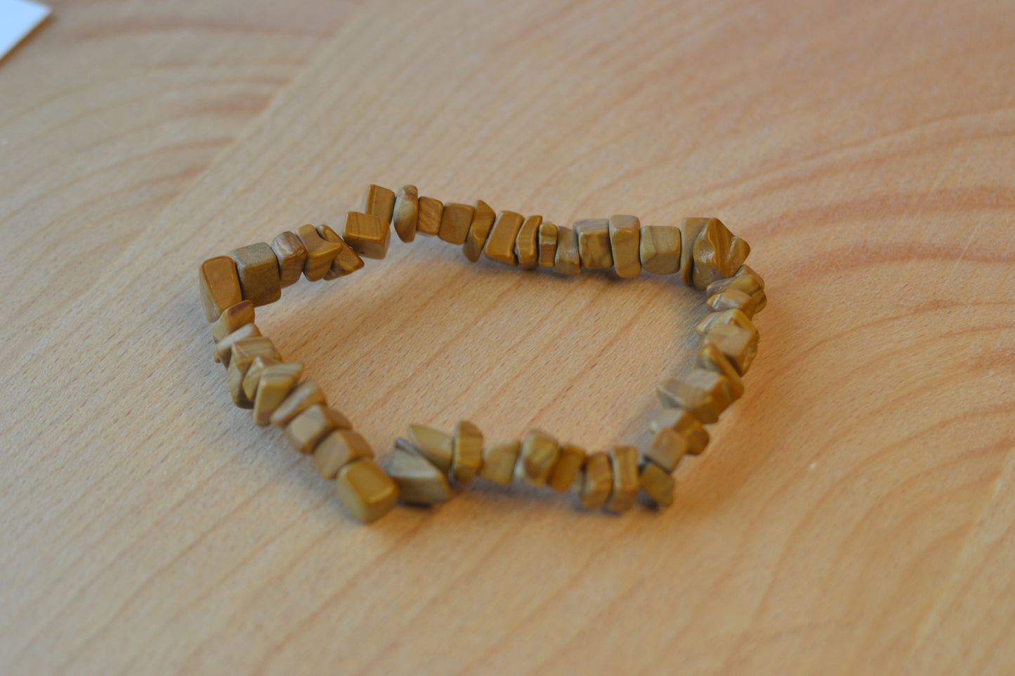 Wooden Jasper Chip Bead Bracelet – Grounding, Earth Energy & Inner Stability