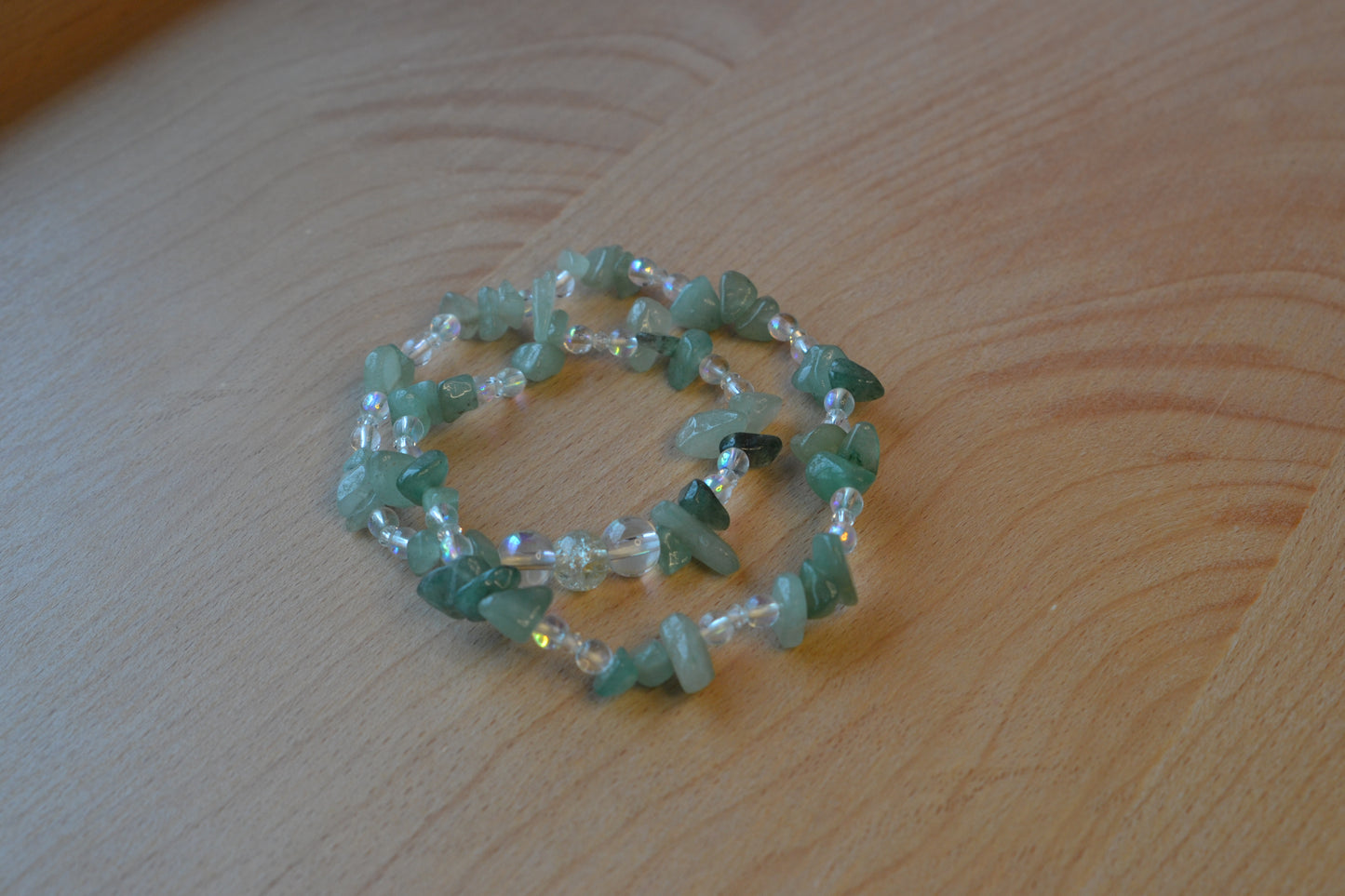 Aventurine, Aura Bead & Crystal Choker – Confidence, Light & Radiance (15")