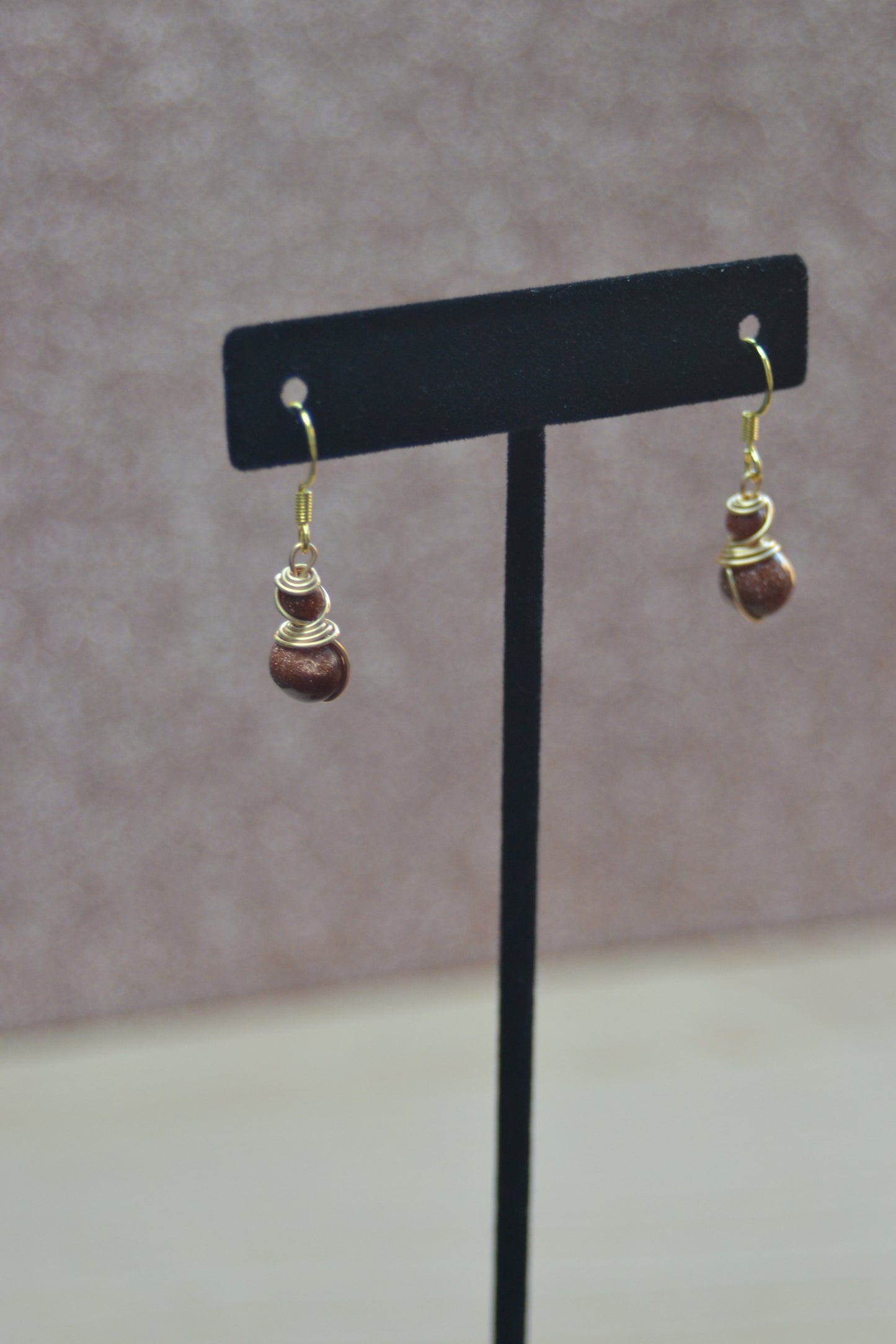 Goldstone Earrings