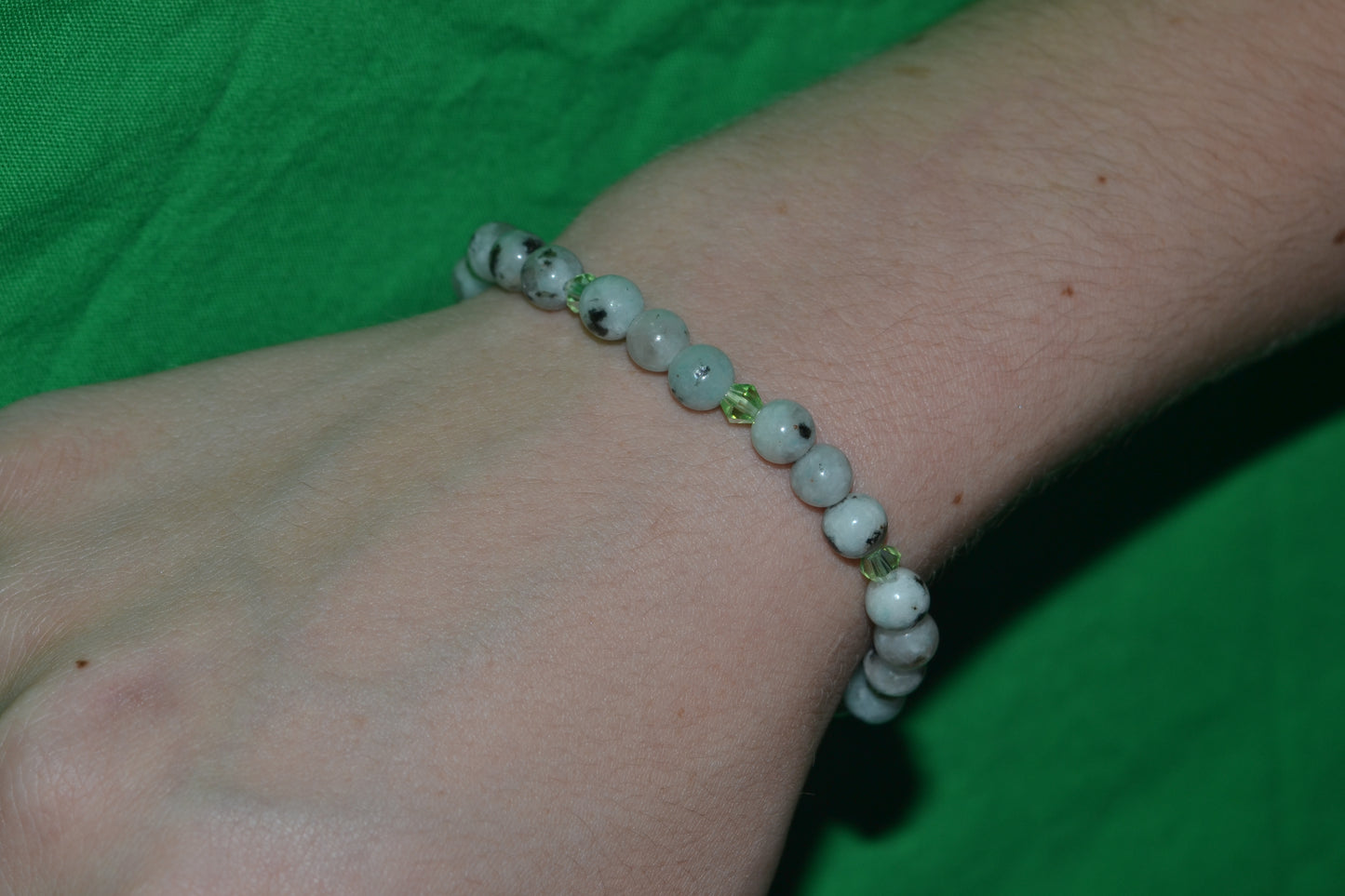 Green Sesame Jasper Bracelet – Subtle Earthy Elegance