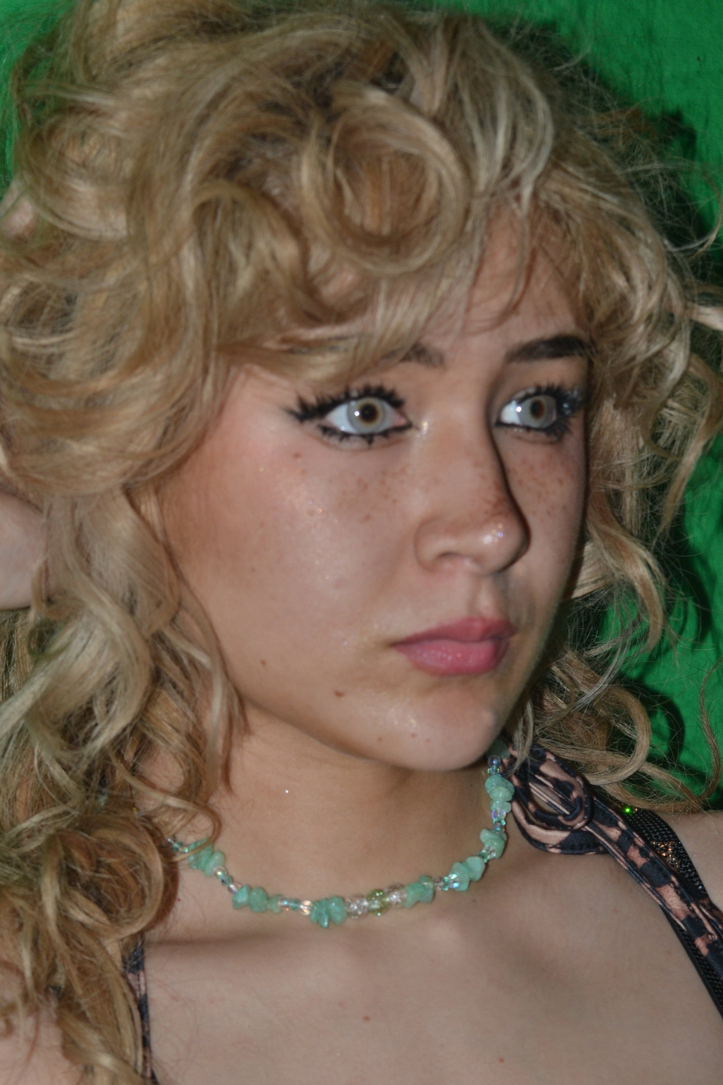 Painted Aventurine Choker – One-of-a-Kind Aura & Alchemy (15")