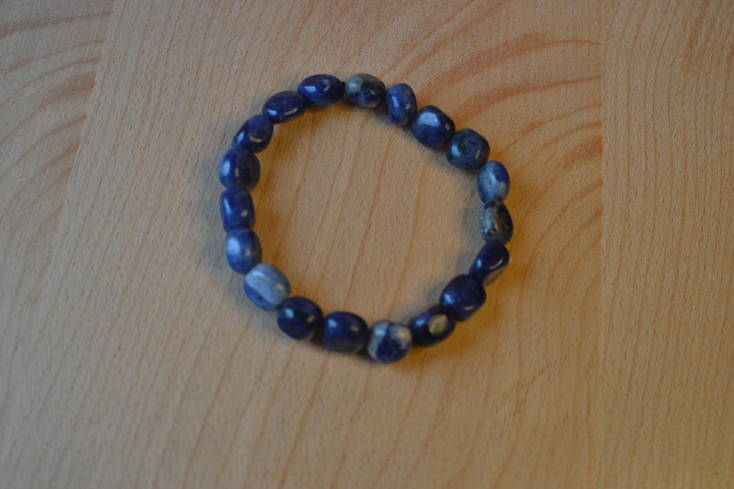 Raw Sodalite Rectangle Bead Bracelet – Intuition, Truth & Inner Balance