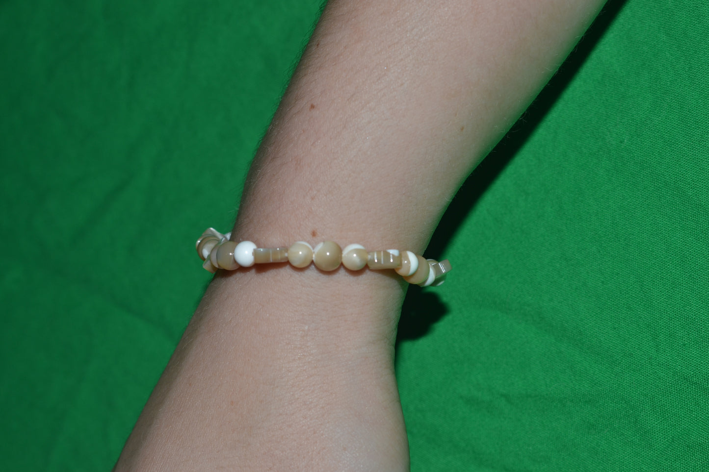 Yellow Mother of Pearl Bracelet & Earring Set – Sterling Silver Wrapped Luck & Light