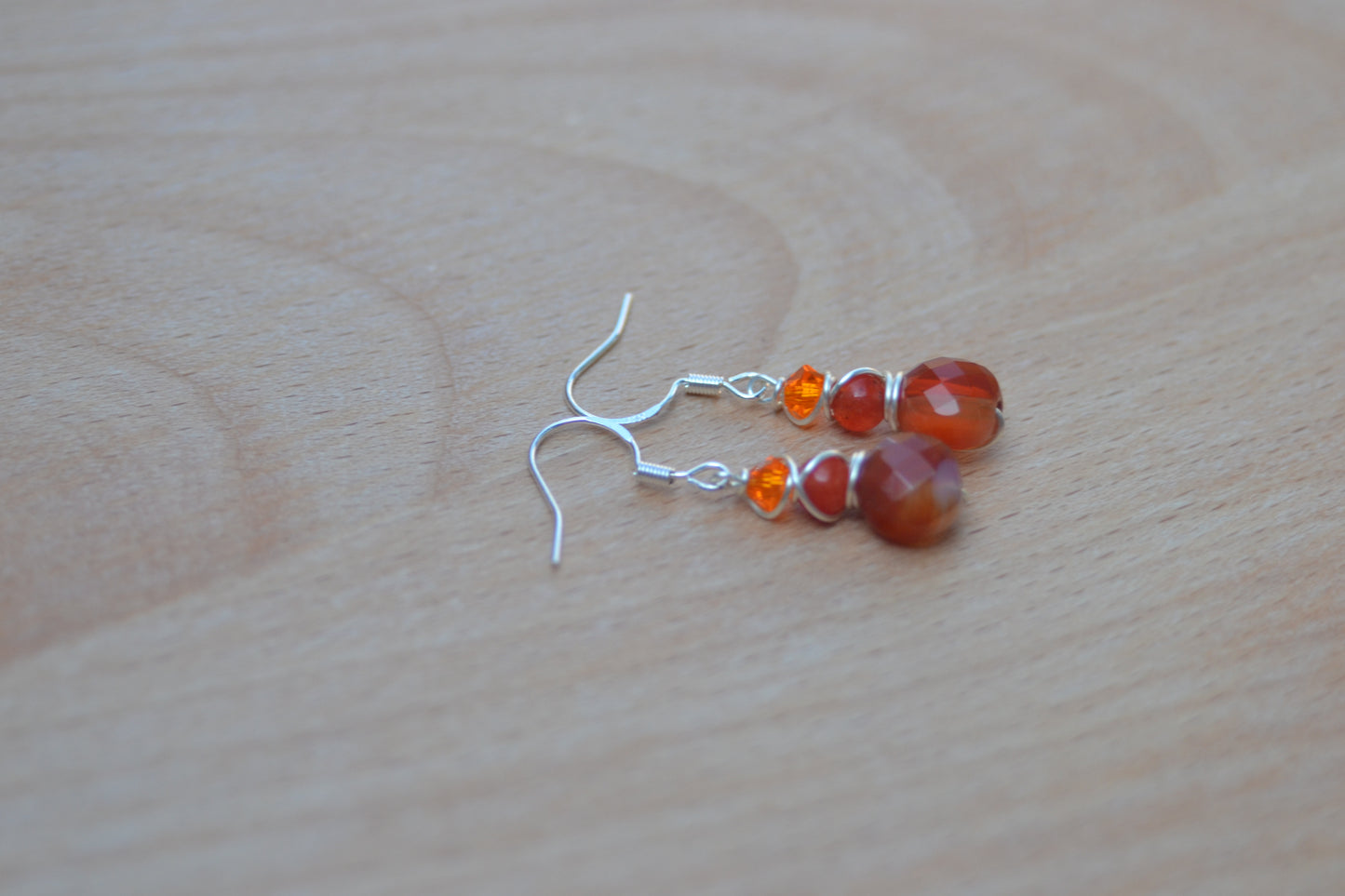 Sunset Carnelian Dangles
