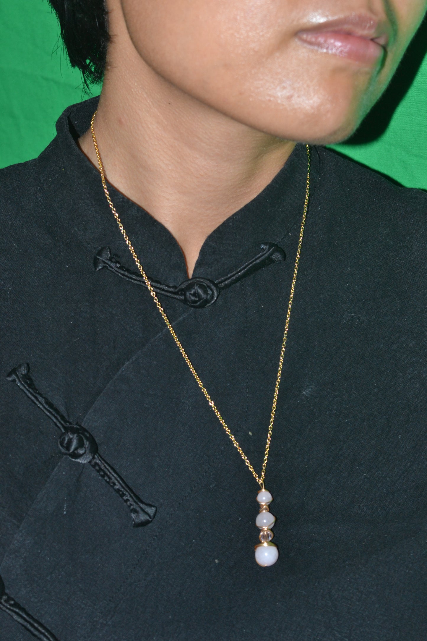 Rose Quartz & Gold Necklace – Self-Love, Healing & Radiance