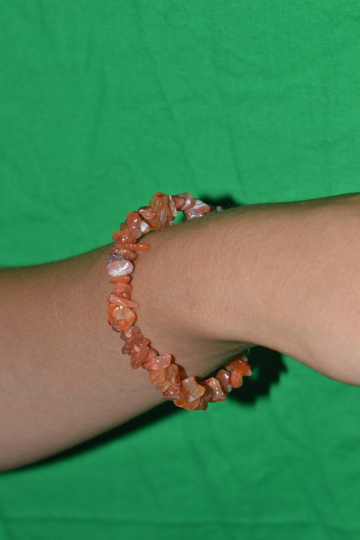 Fire Agate & Jasper Chip Bead Bracelet – Grounding & Protective Energy