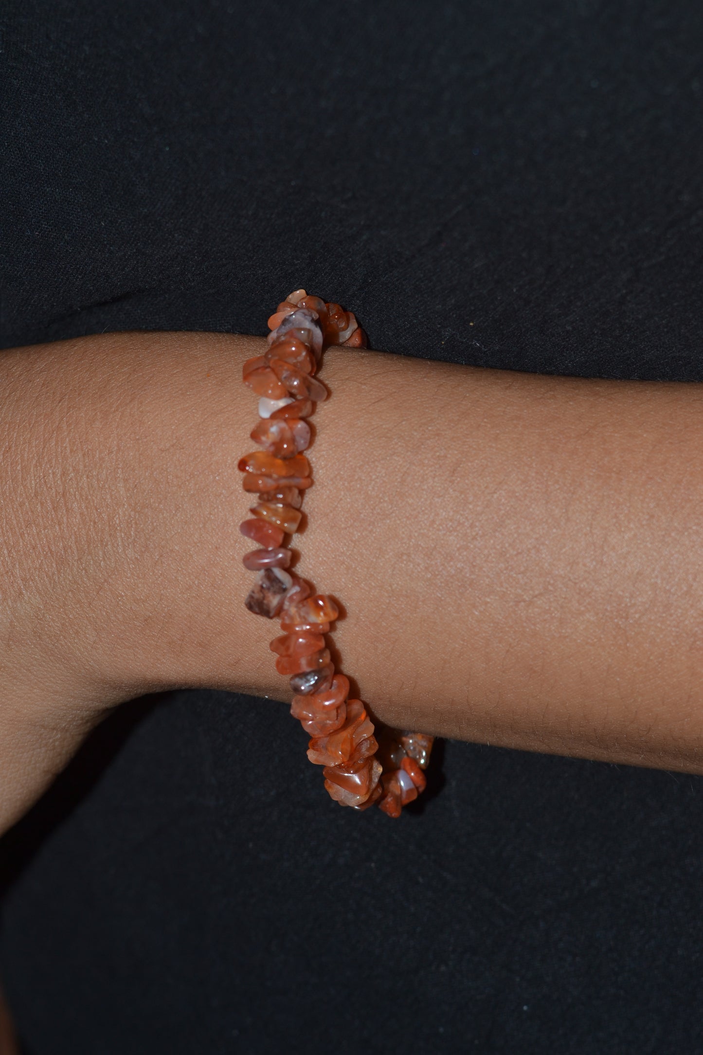 Fire Agate & Jasper Chip Bead Bracelet – Grounding & Protective Energy