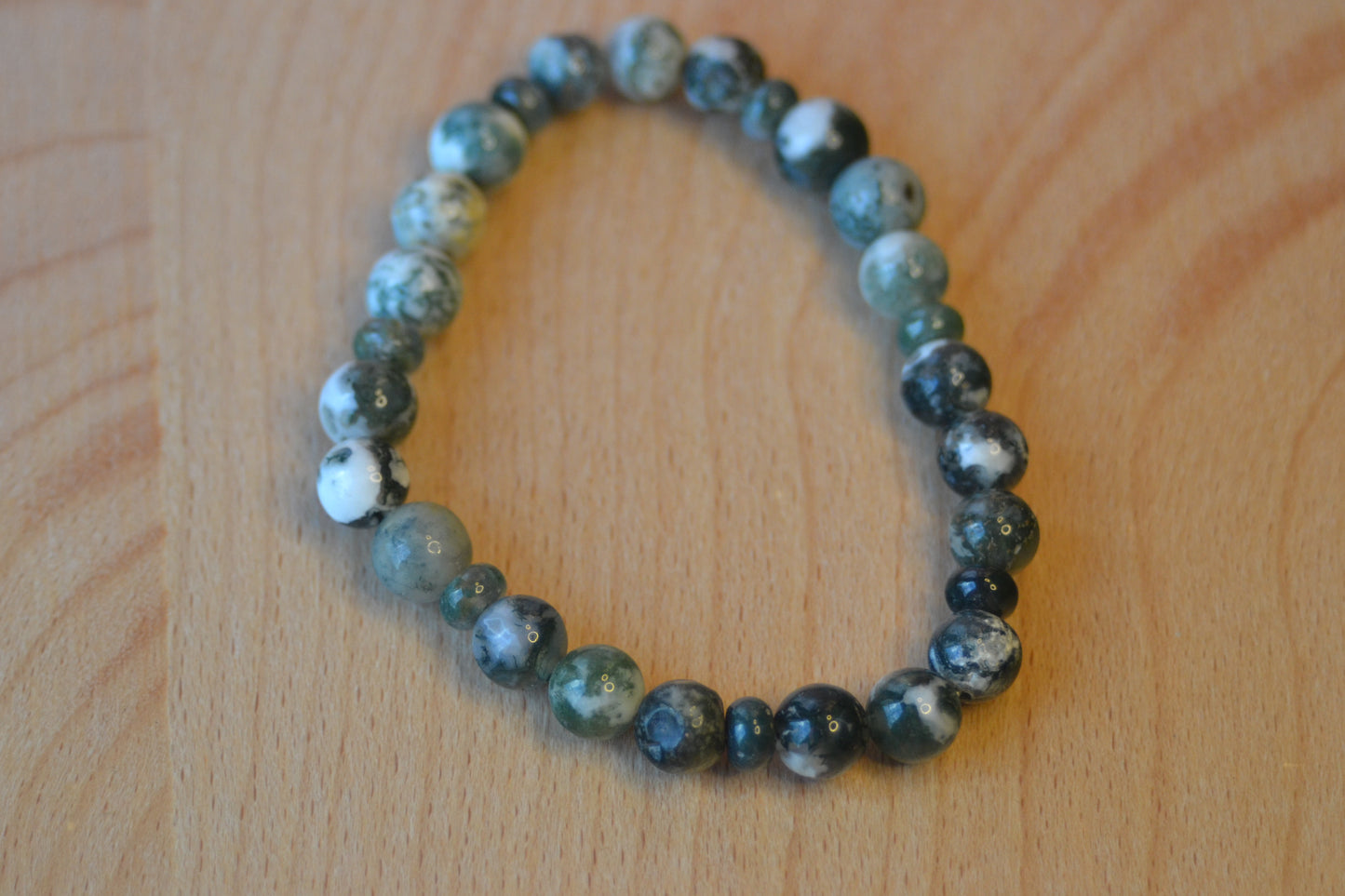 Moss Agate & Moss Jasper Bracelet – Growth, Healing & Grounding