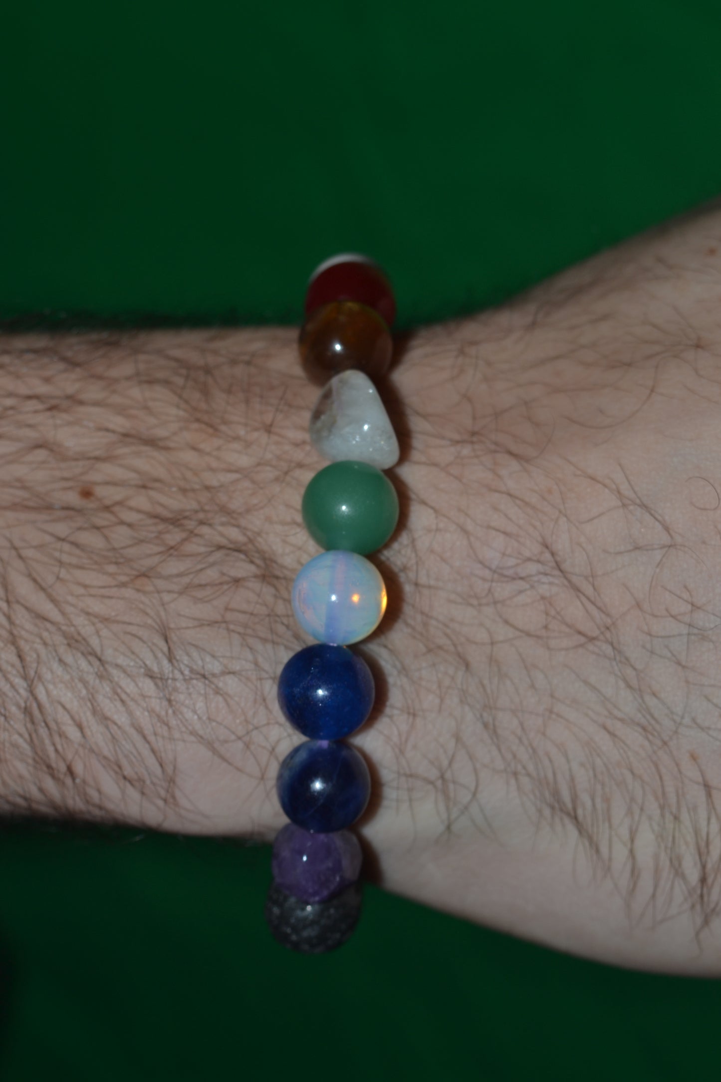 White Quartz & Rainbow Energy Bracelet – Super 7 Anchors & Full-Spectrum Power (8mm)