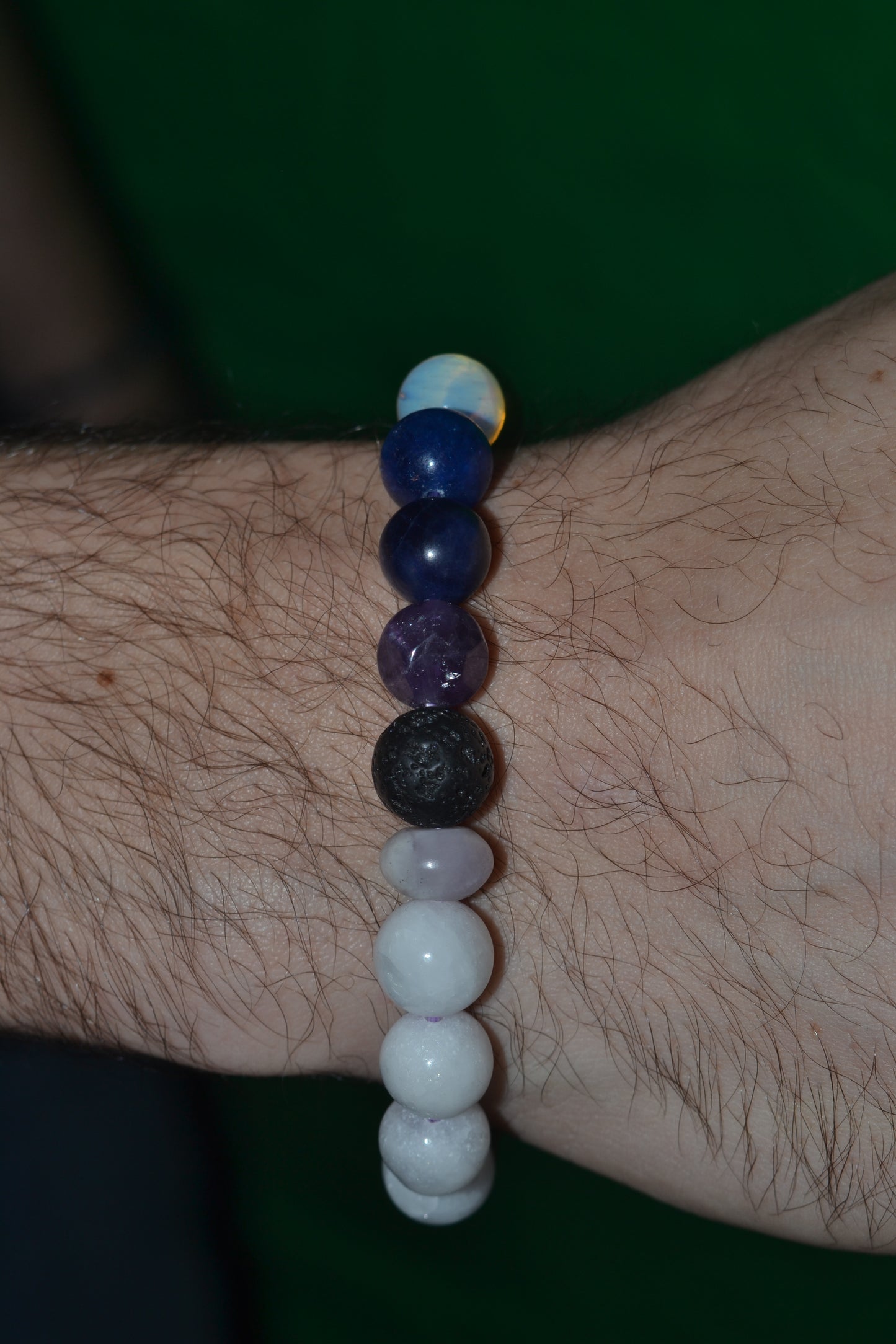 White Quartz & Rainbow Energy Bracelet – Super 7 Anchors & Full-Spectrum Power (8mm)