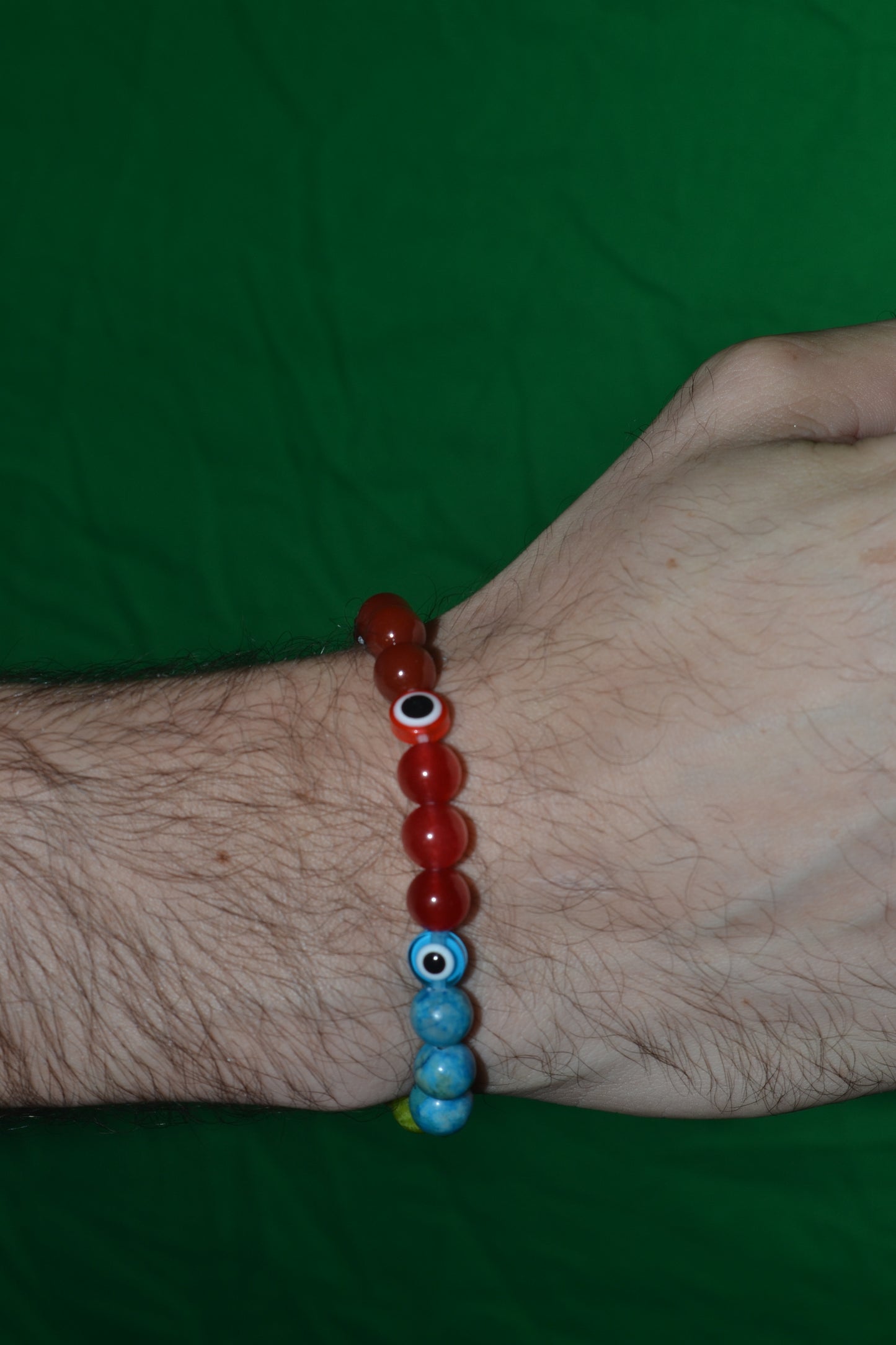 Rainbow Evil Eye Bracelet – Chakra Protection & Vibrational Alignment (6mm Gemstones)