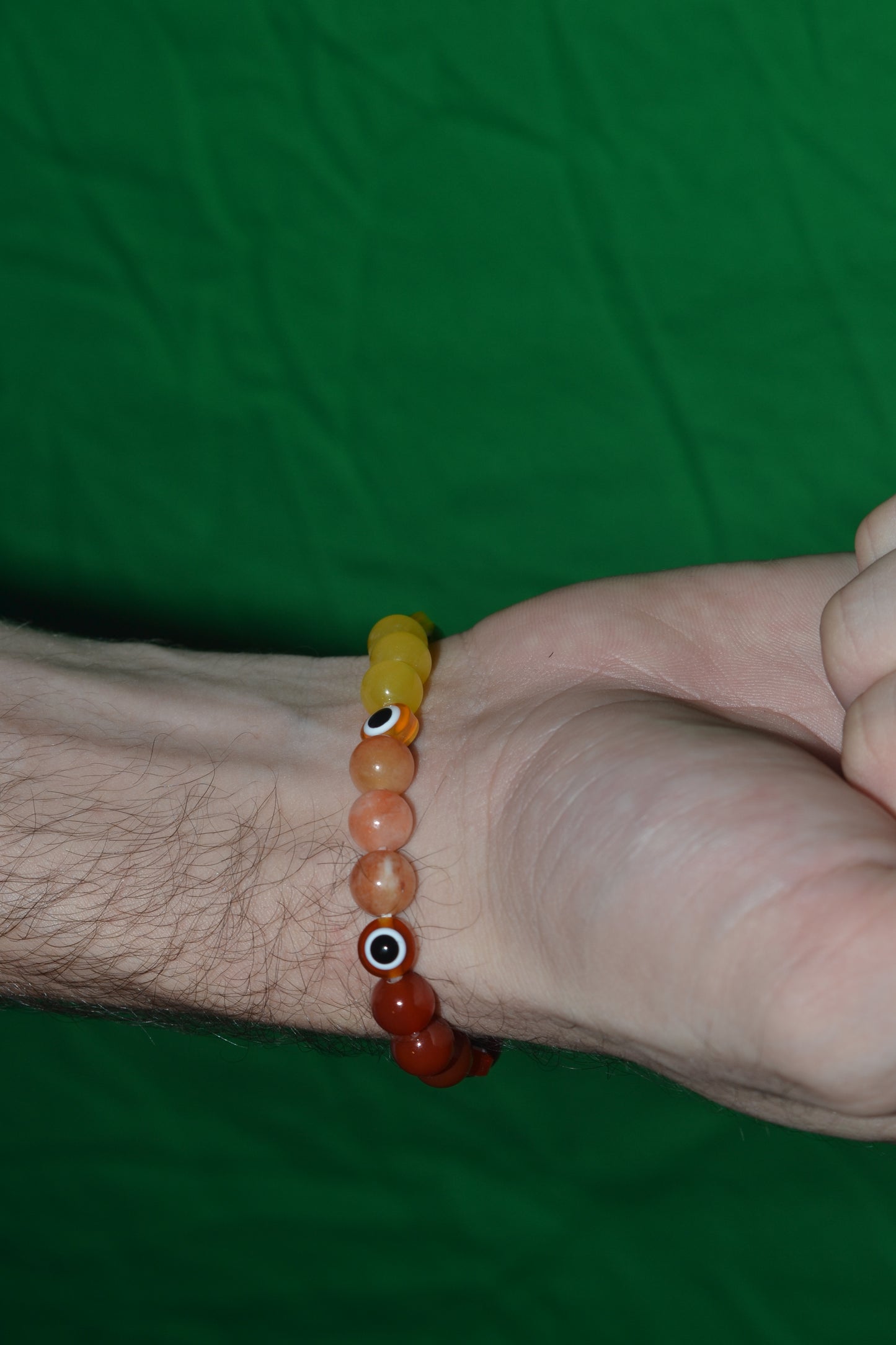 Rainbow Evil Eye Bracelet – Chakra Protection & Vibrational Alignment (6mm Gemstones)
