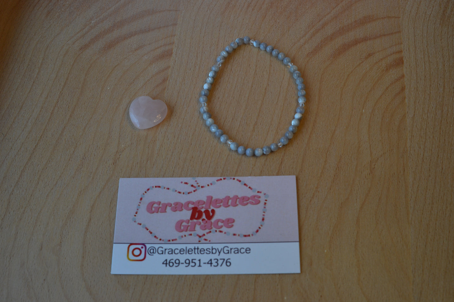 Grey Mother of Pearl Bracelet – Delicate 2mm Beaded Elegance