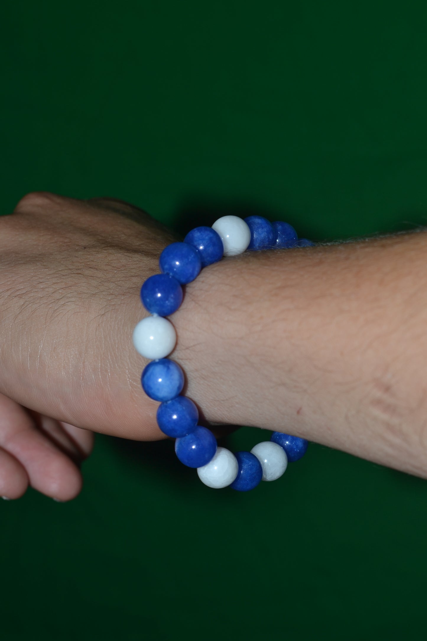 Blue Jasper & Milky Quartz Bracelet – Grounded Ocean Energy