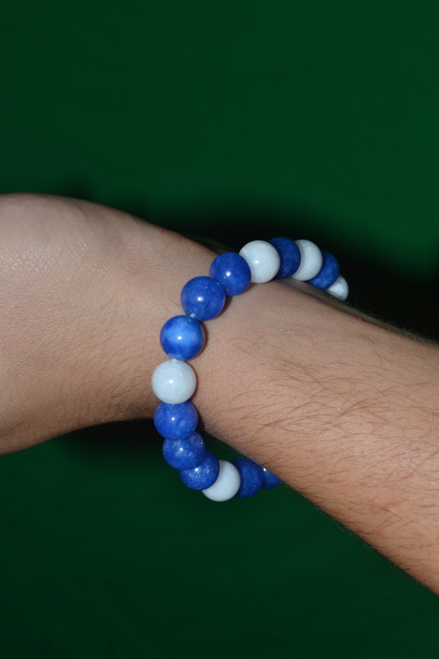 Blue Jasper & Milky Quartz Bracelet – Grounded Ocean Energy