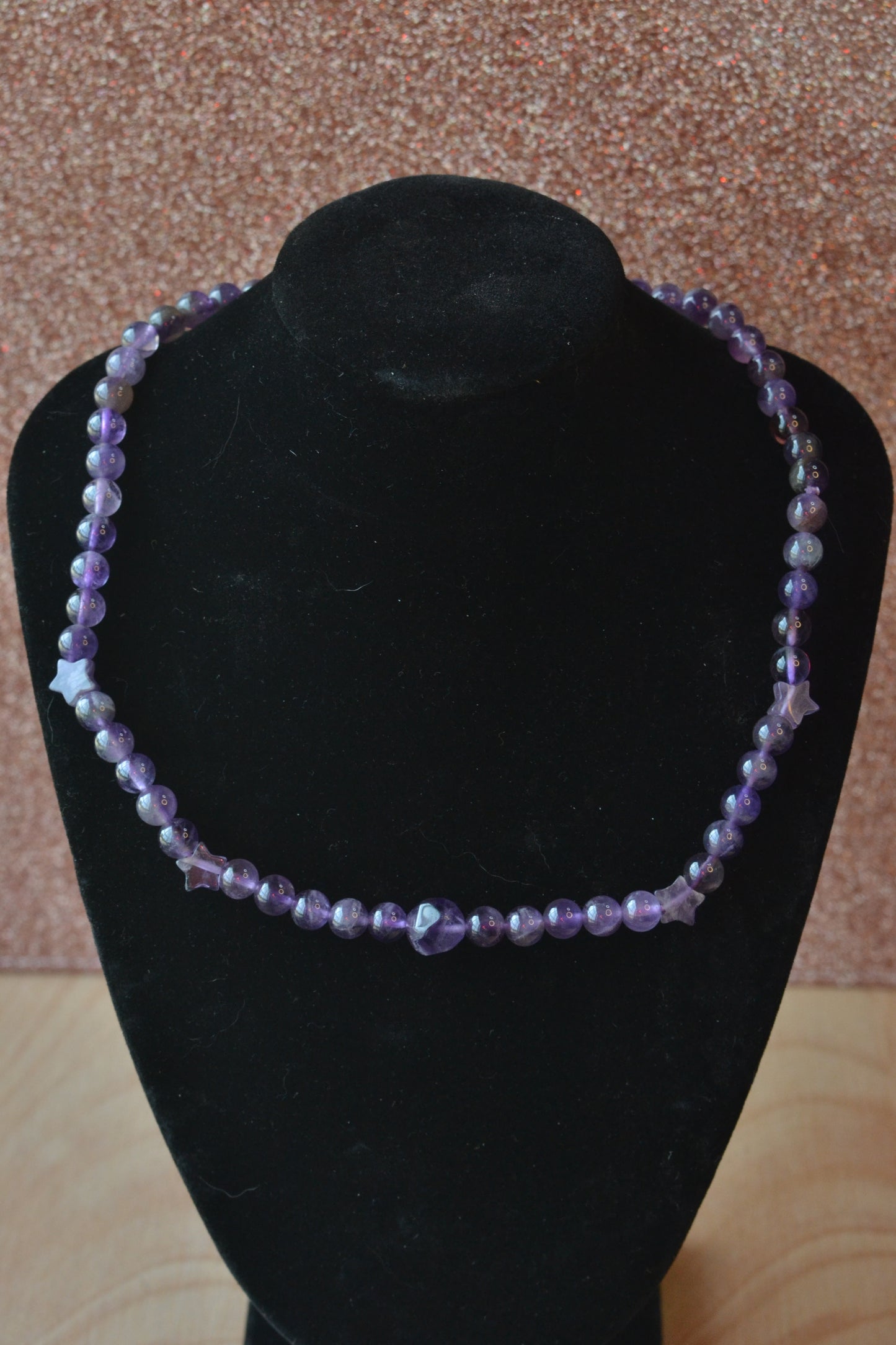💜 Celestial Calm – Amethyst Choker & Earring Set