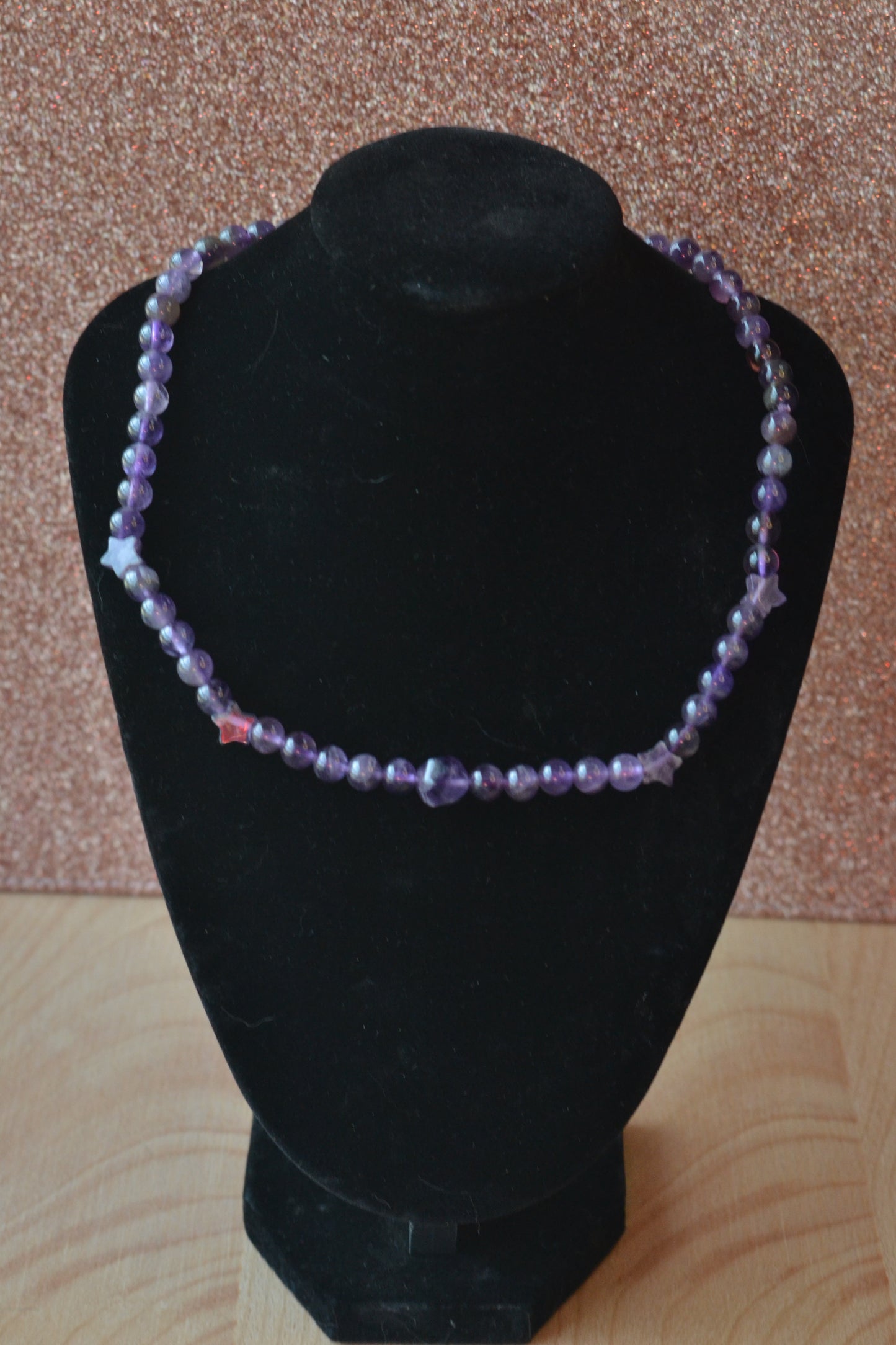 💜 Celestial Calm – Amethyst Choker & Earring Set