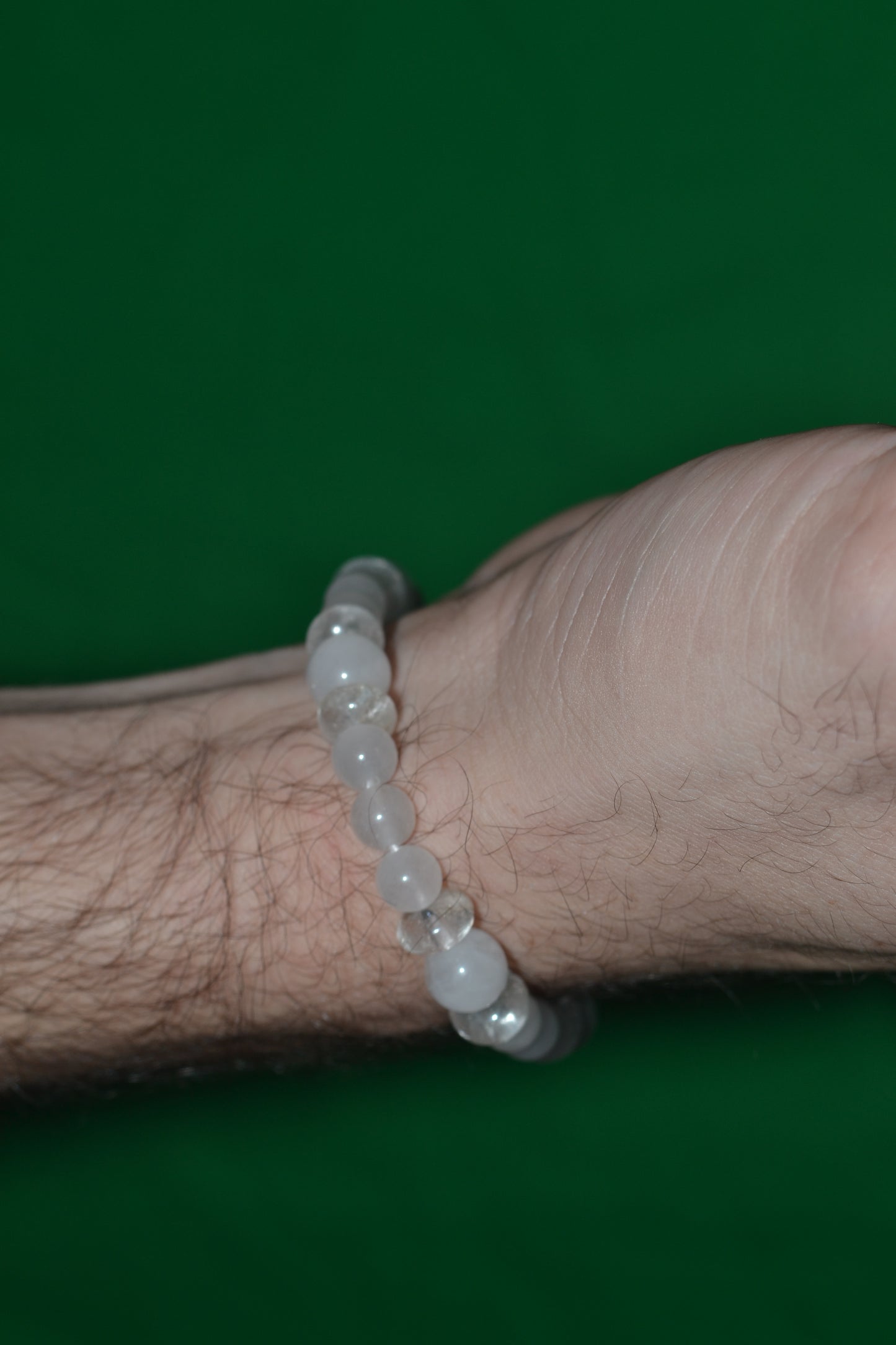 Moonstone & Quartz Bracelet – Intuition, Clarity & Feminine Energy