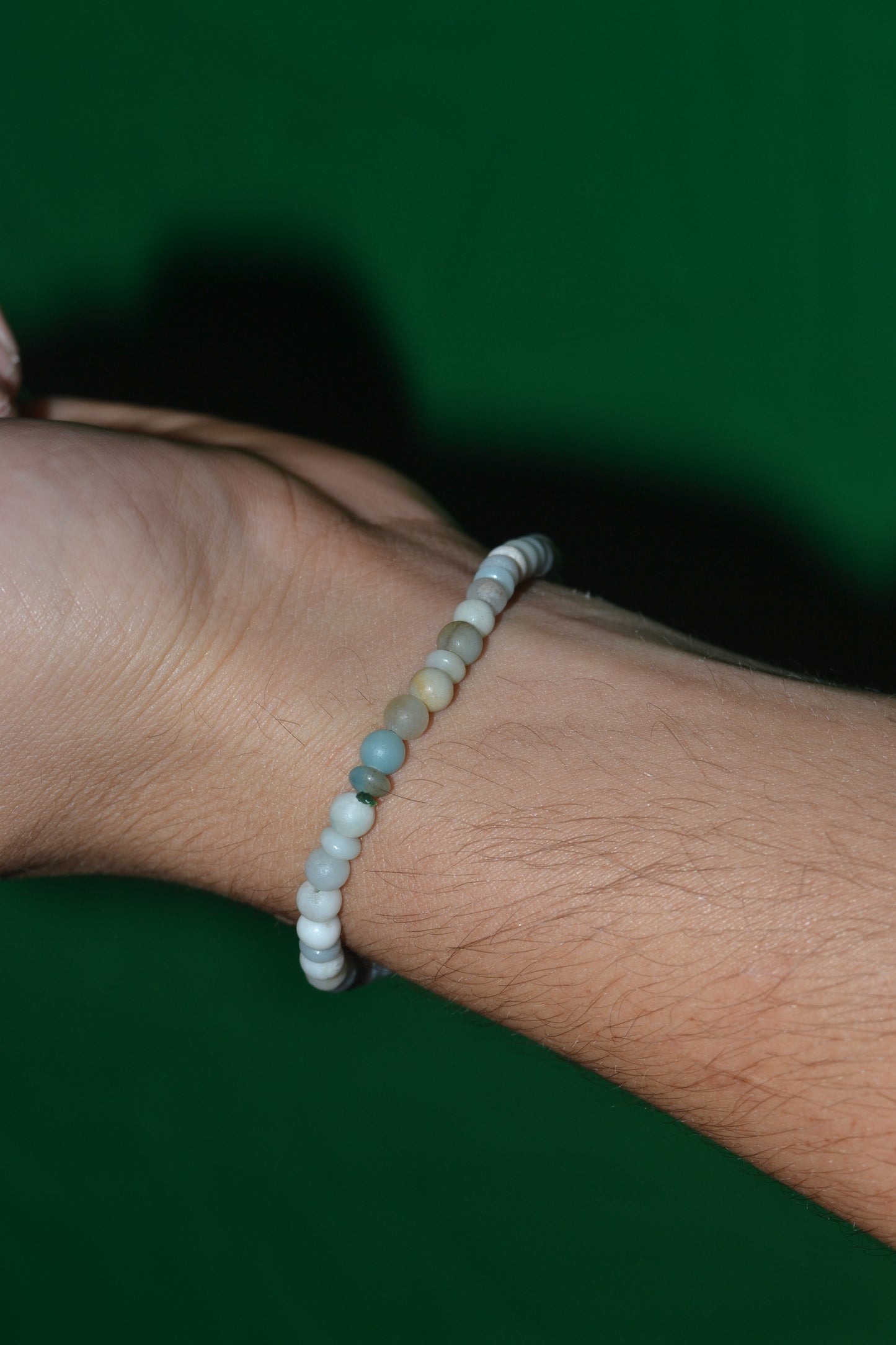 Delicate Raw Unpolished Amazonite Bracelet – Calm & Courage