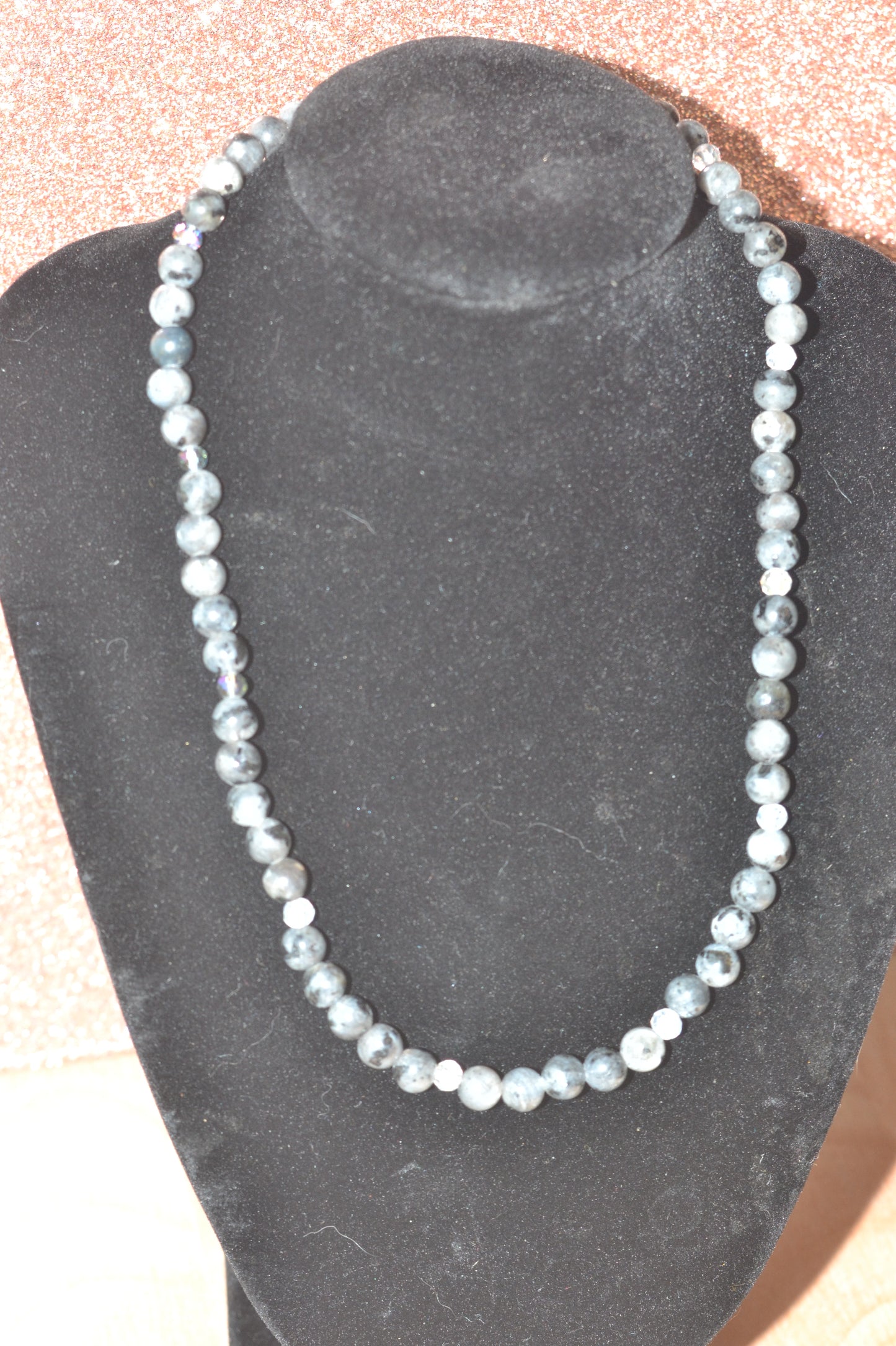 Labradorite & Crystal Light Choker – Intuition, Protection & Inner Spark (16”)