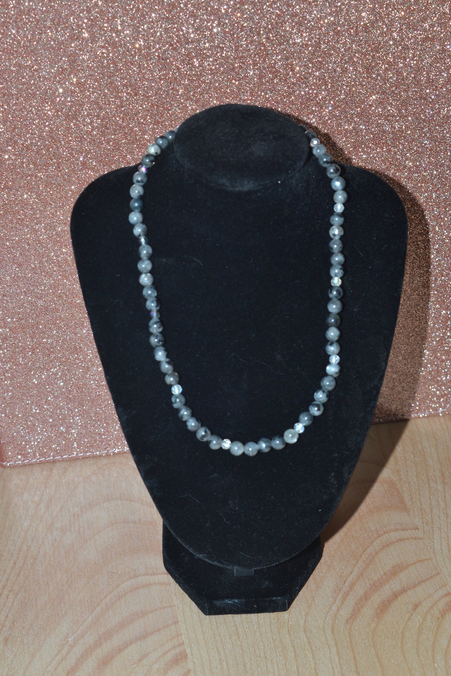 Labradorite & Crystal Light Choker – Intuition, Protection & Inner Spark (16”)
