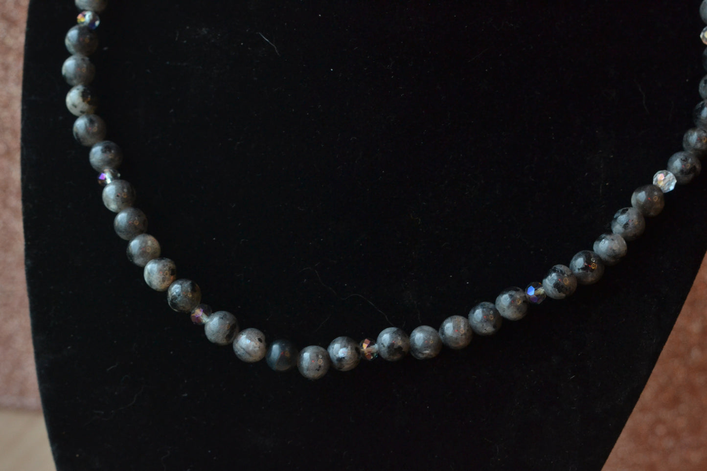 Labradorite & Crystal Light Choker – Intuition, Protection & Inner Spark (16”)