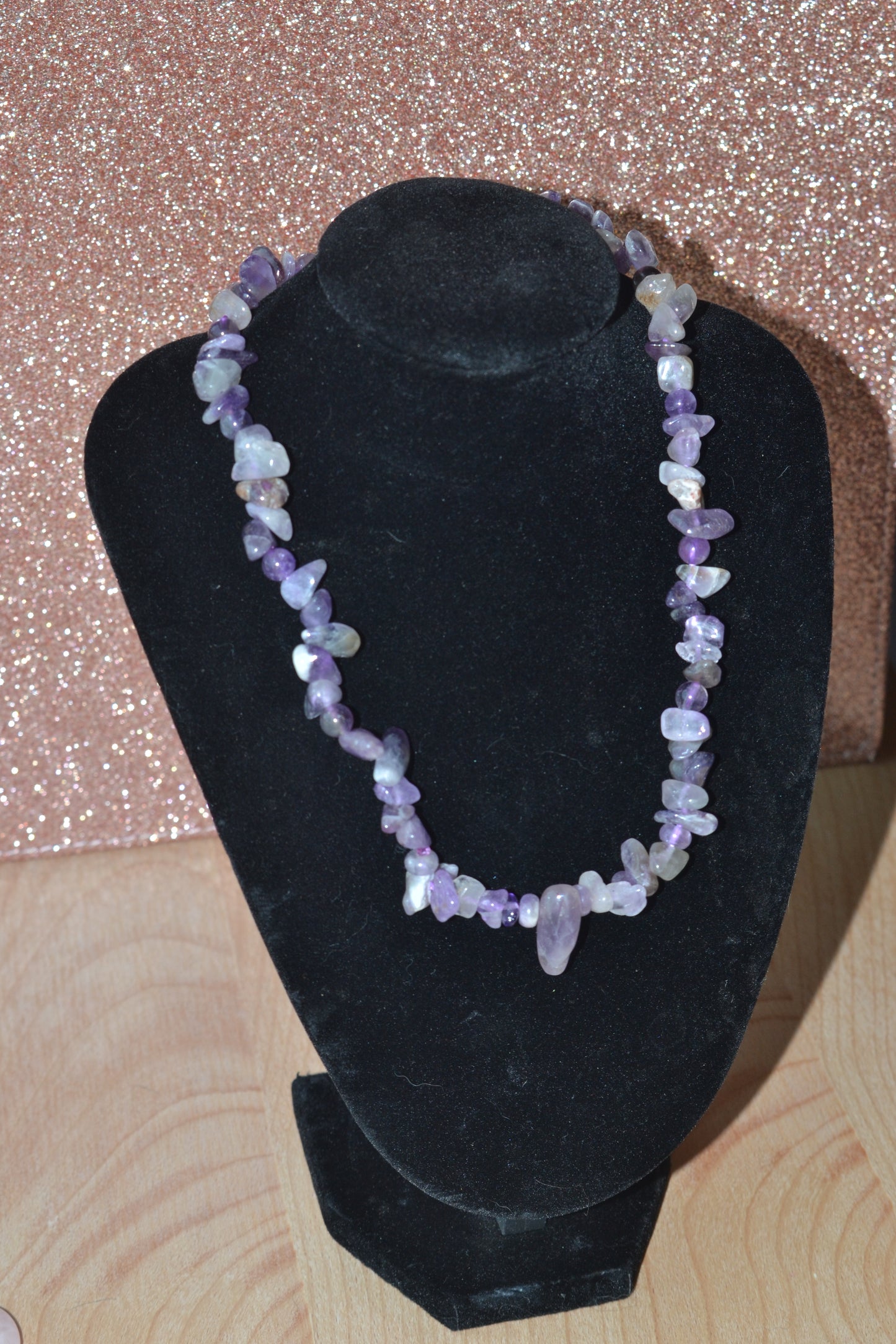 💜 Raw Radiance – Amethyst Chip Choker