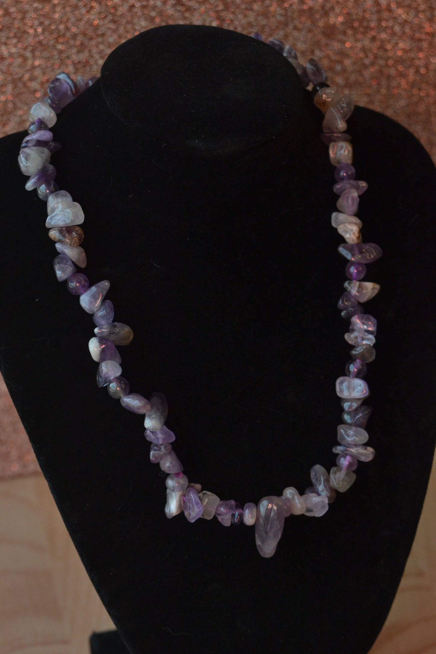💜 Raw Radiance – Amethyst Chip Choker