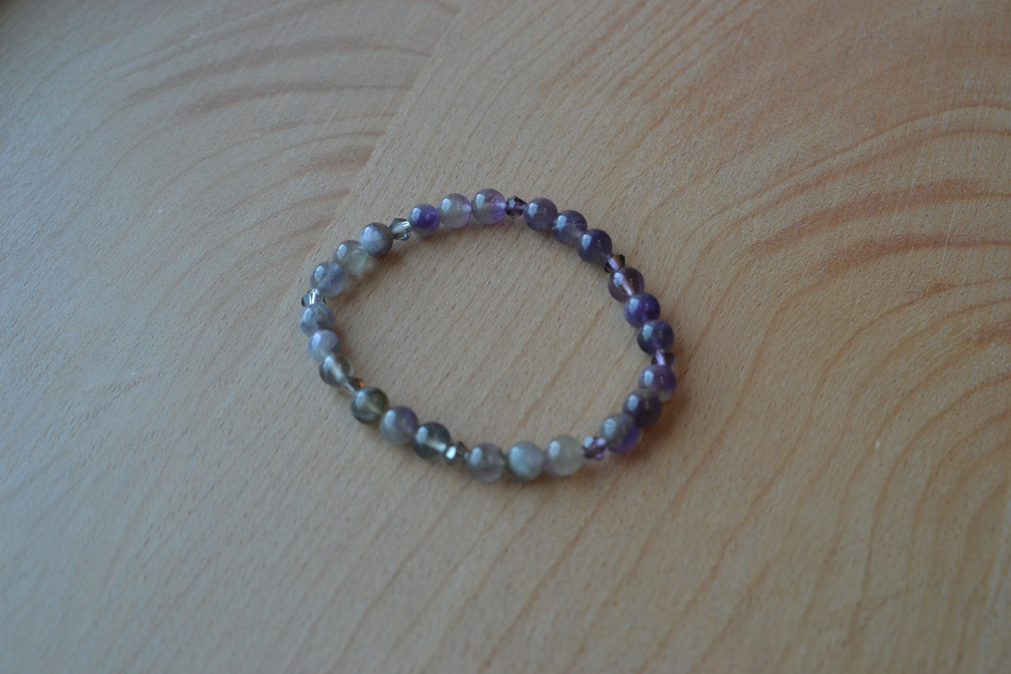 🌓 Amethyst Duality Bracelet – “Shadow & Shine”