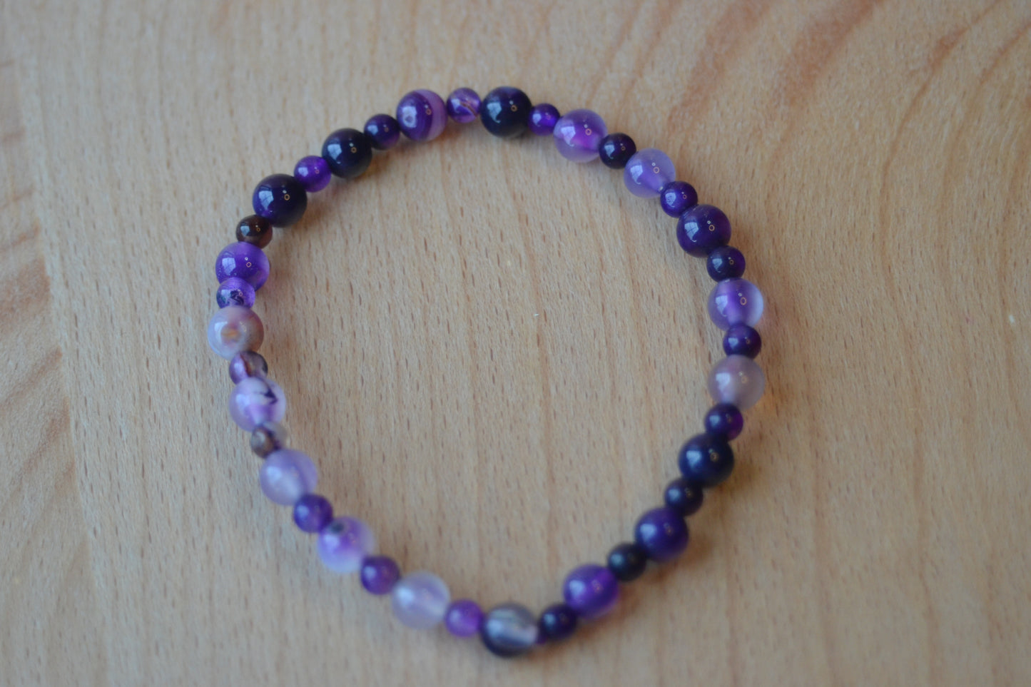 Purple Agate Bracelet – Calming Energy & Inner Stability